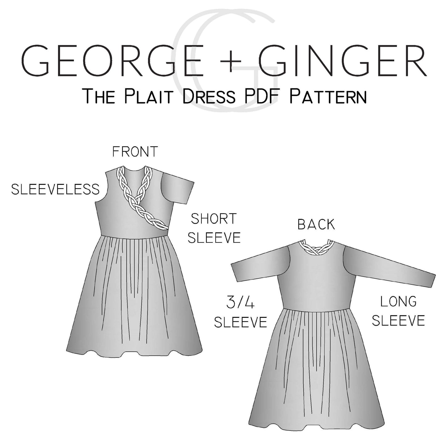 The Plait Dress PDF Sewing Pattern