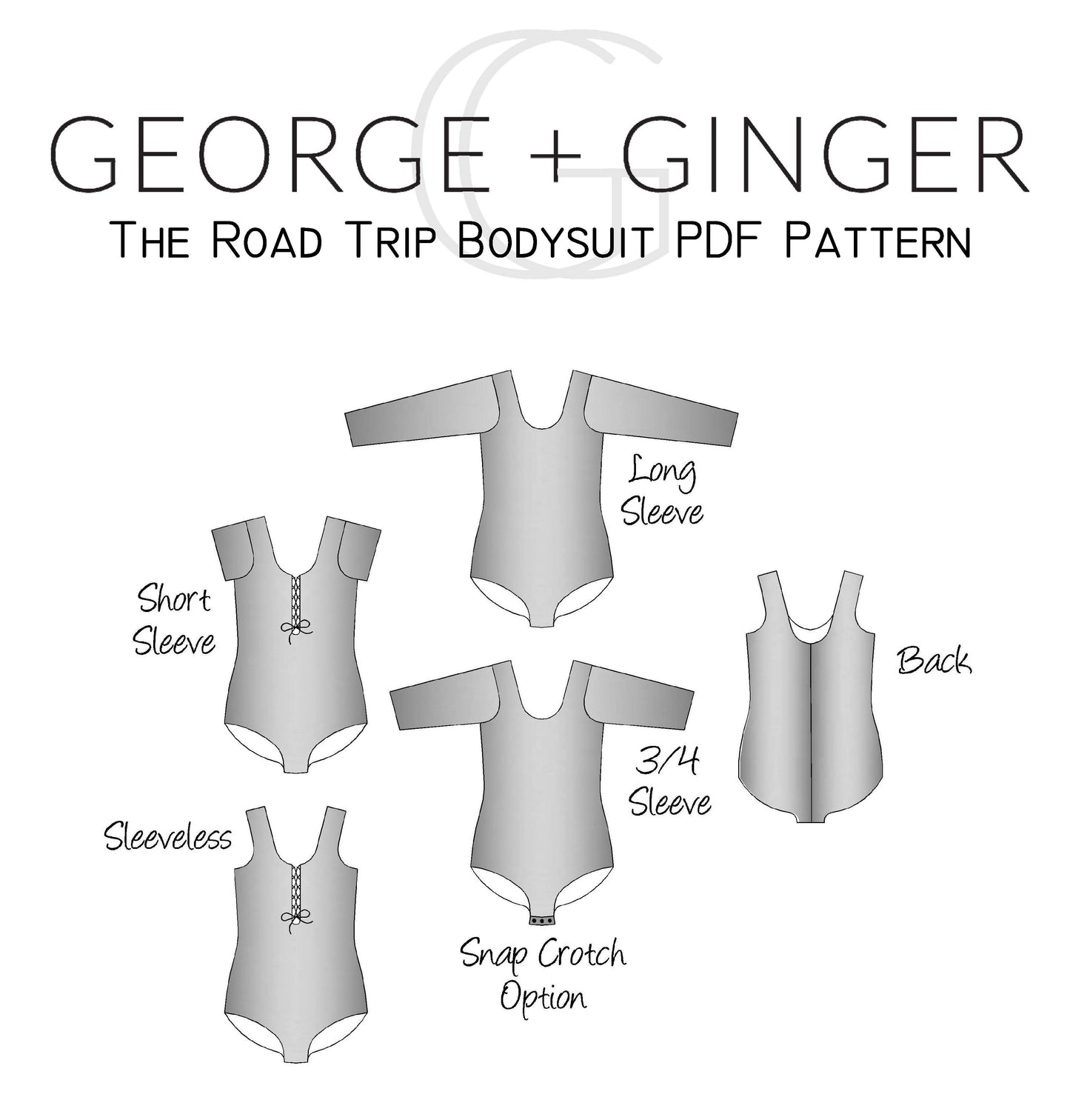 The Road Trip Bodysuit PDF Sewing Pattern