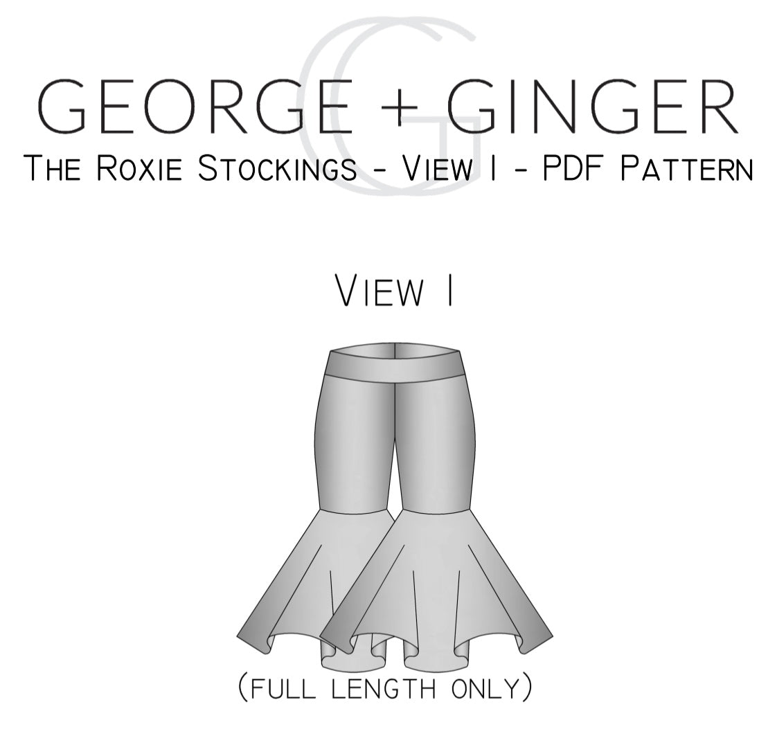 View I - The Roxie Stockings PDF Sewing Pattern