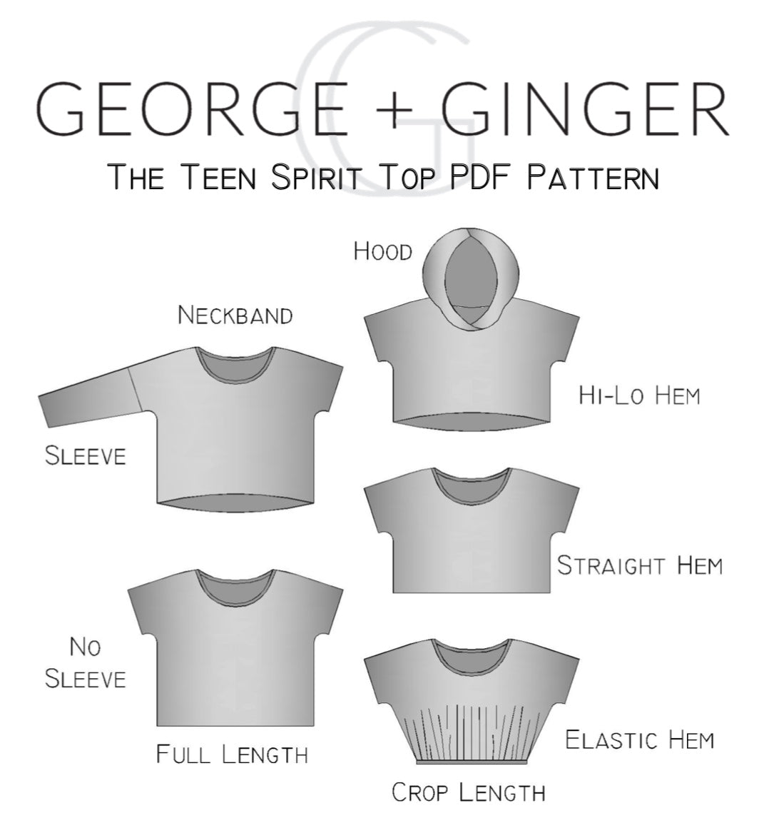 The Teen Spirit Top PDF Sewing Pattern