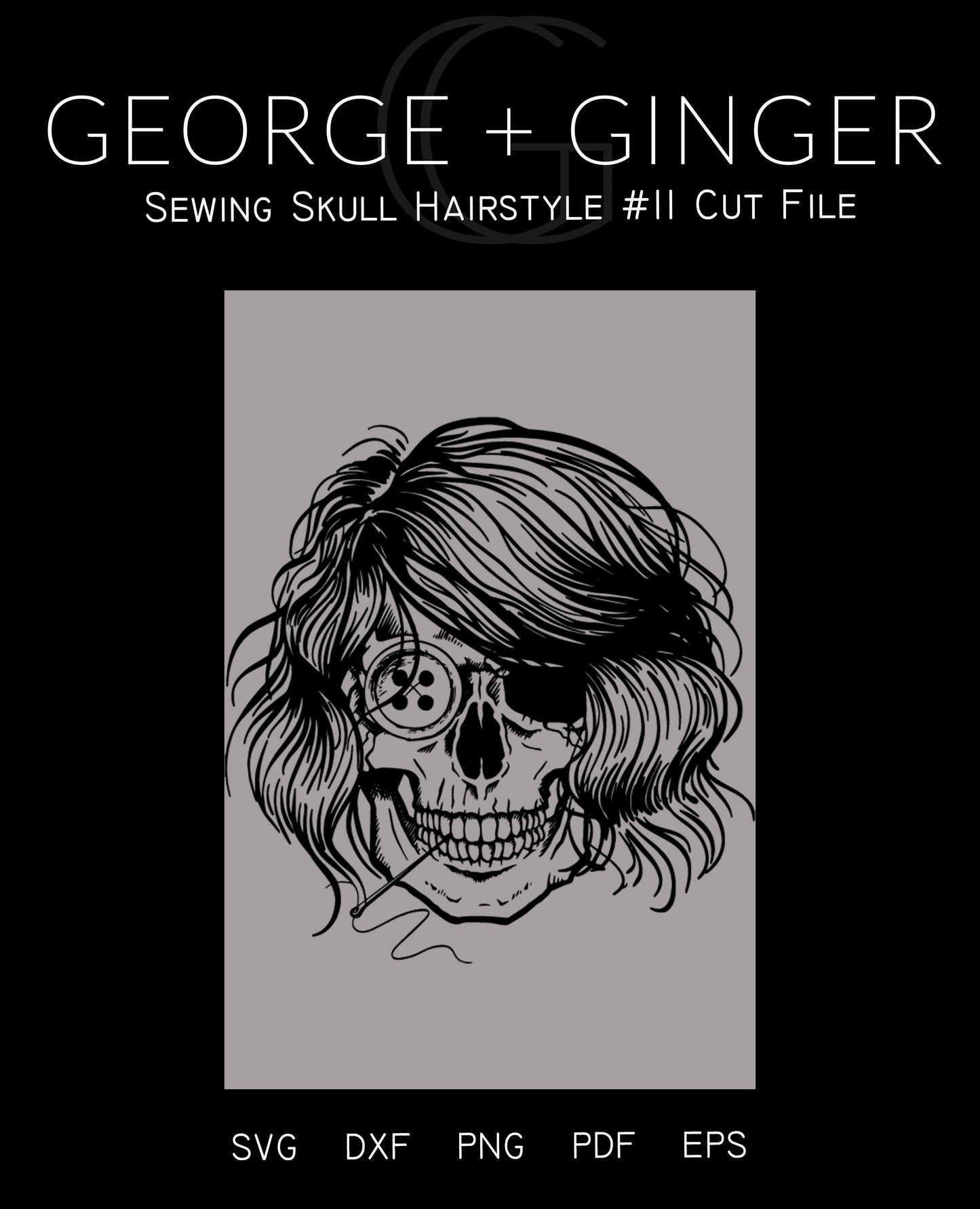 Sewing Skull (Full Set Bundle) Digital Cut File
