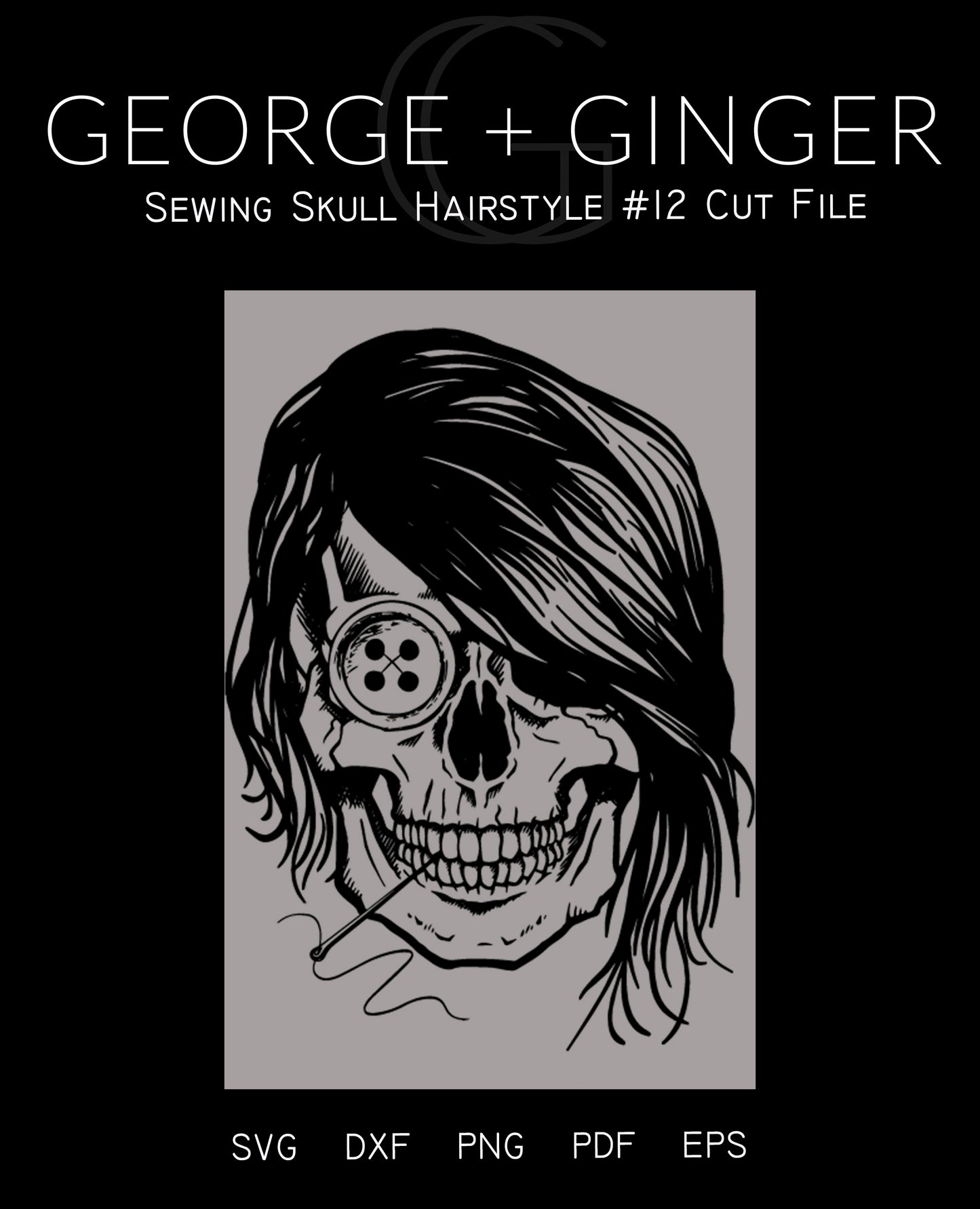 Sewing Skull (Full Set Bundle) Digital Cut File