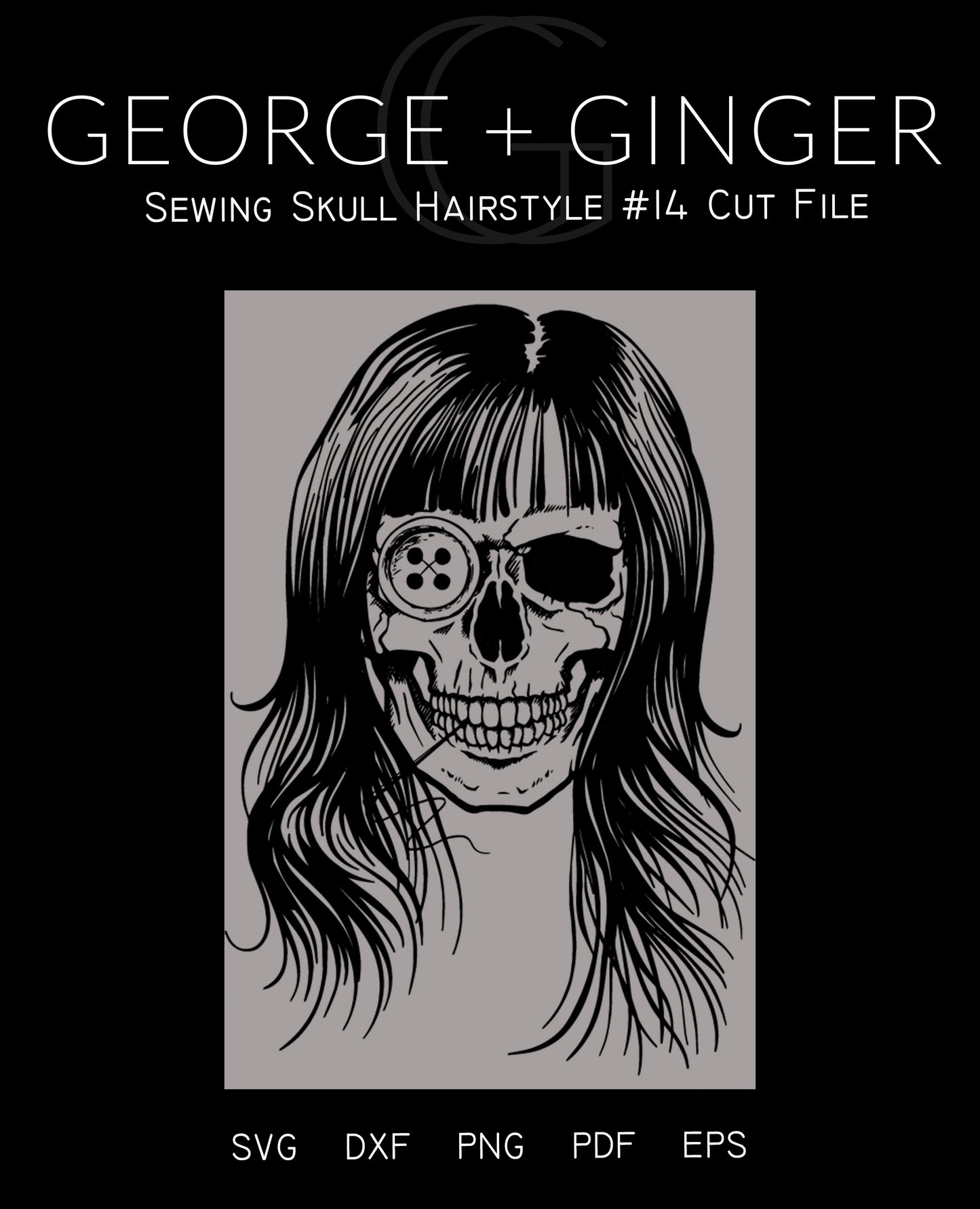 Sewing Skull (Full Set Bundle) Digital Cut File
