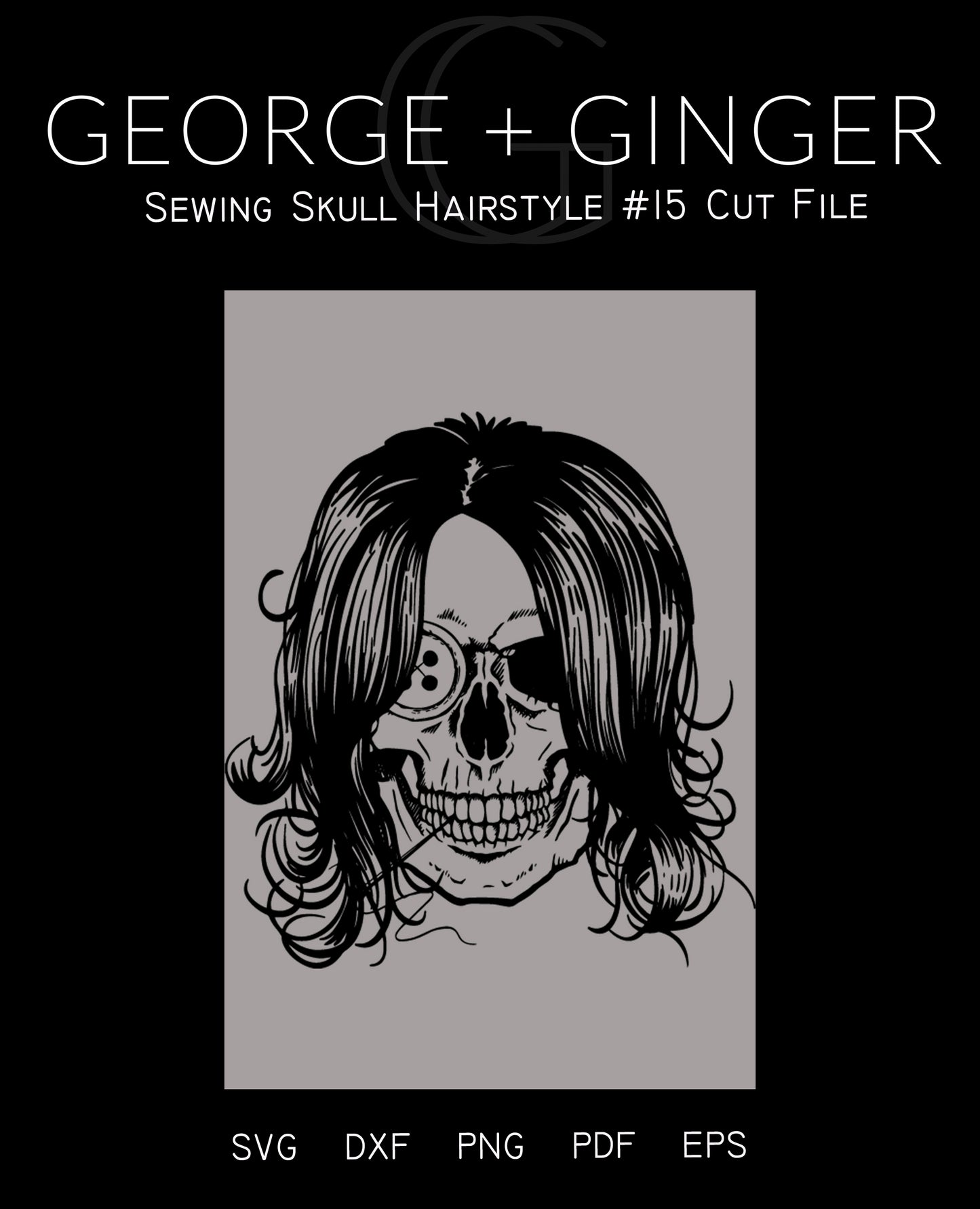 Sewing Skull (Full Set Bundle) Digital Cut File