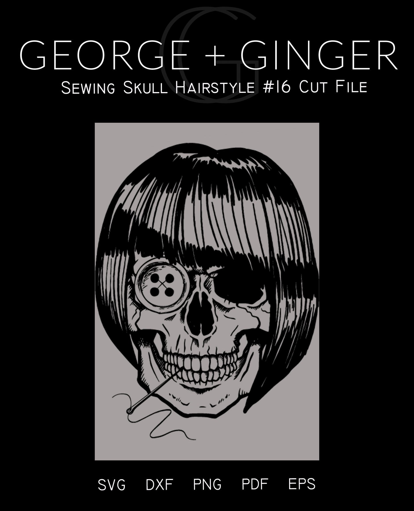 Sewing Skull (Full Set Bundle) Digital Cut File
