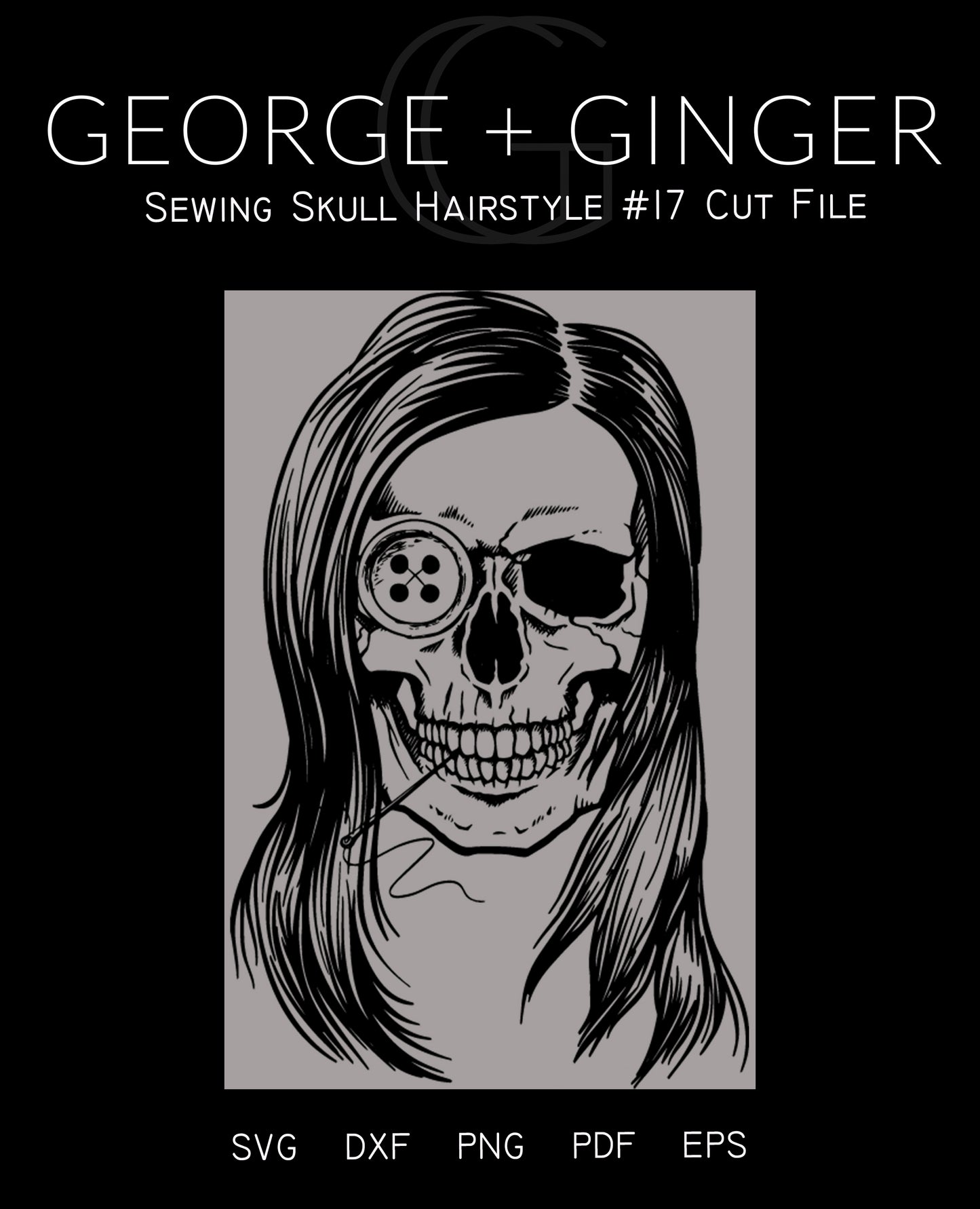 Sewing Skull (Full Set Bundle) Digital Cut File