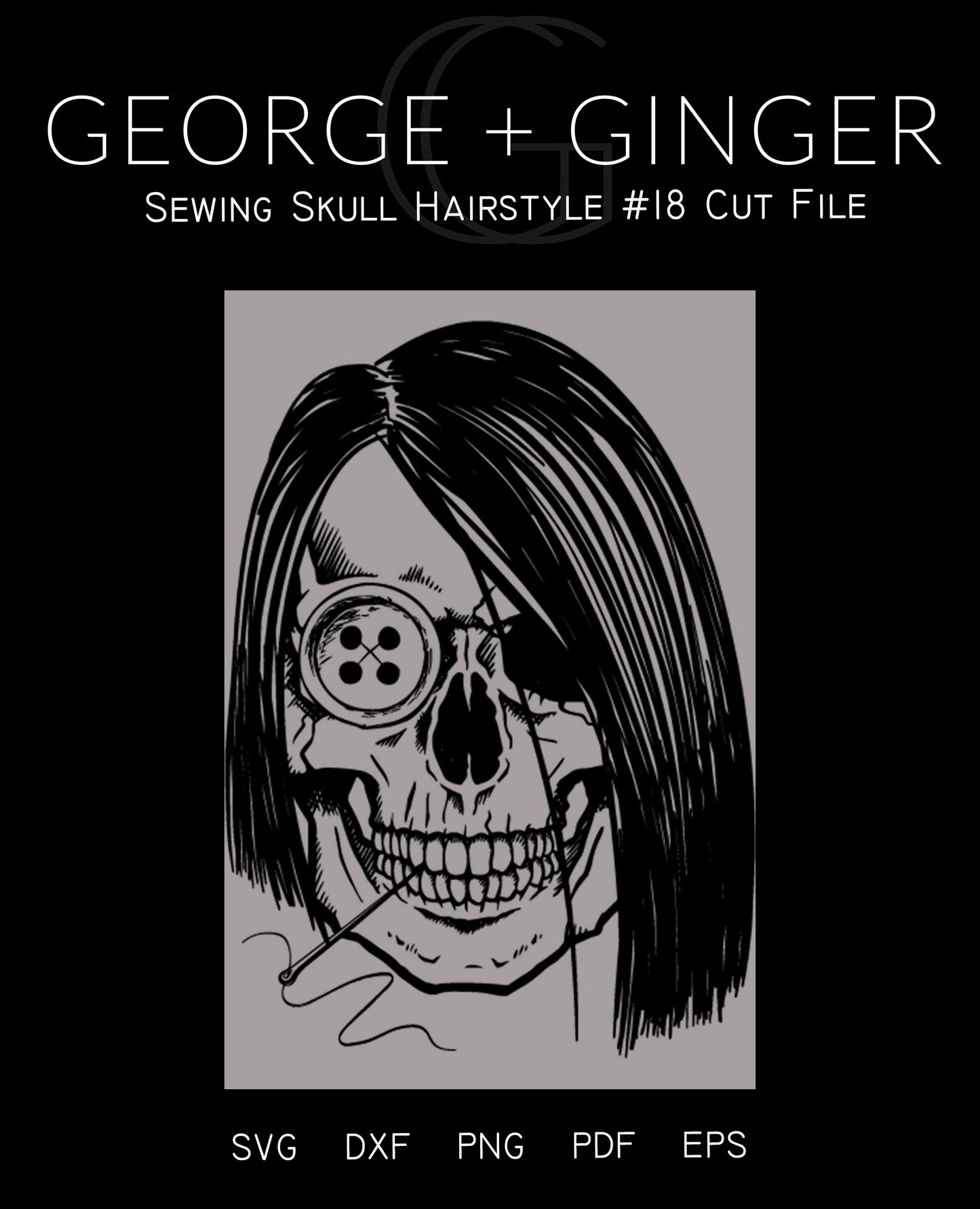 Sewing Skull (Full Set Bundle) Digital Cut File