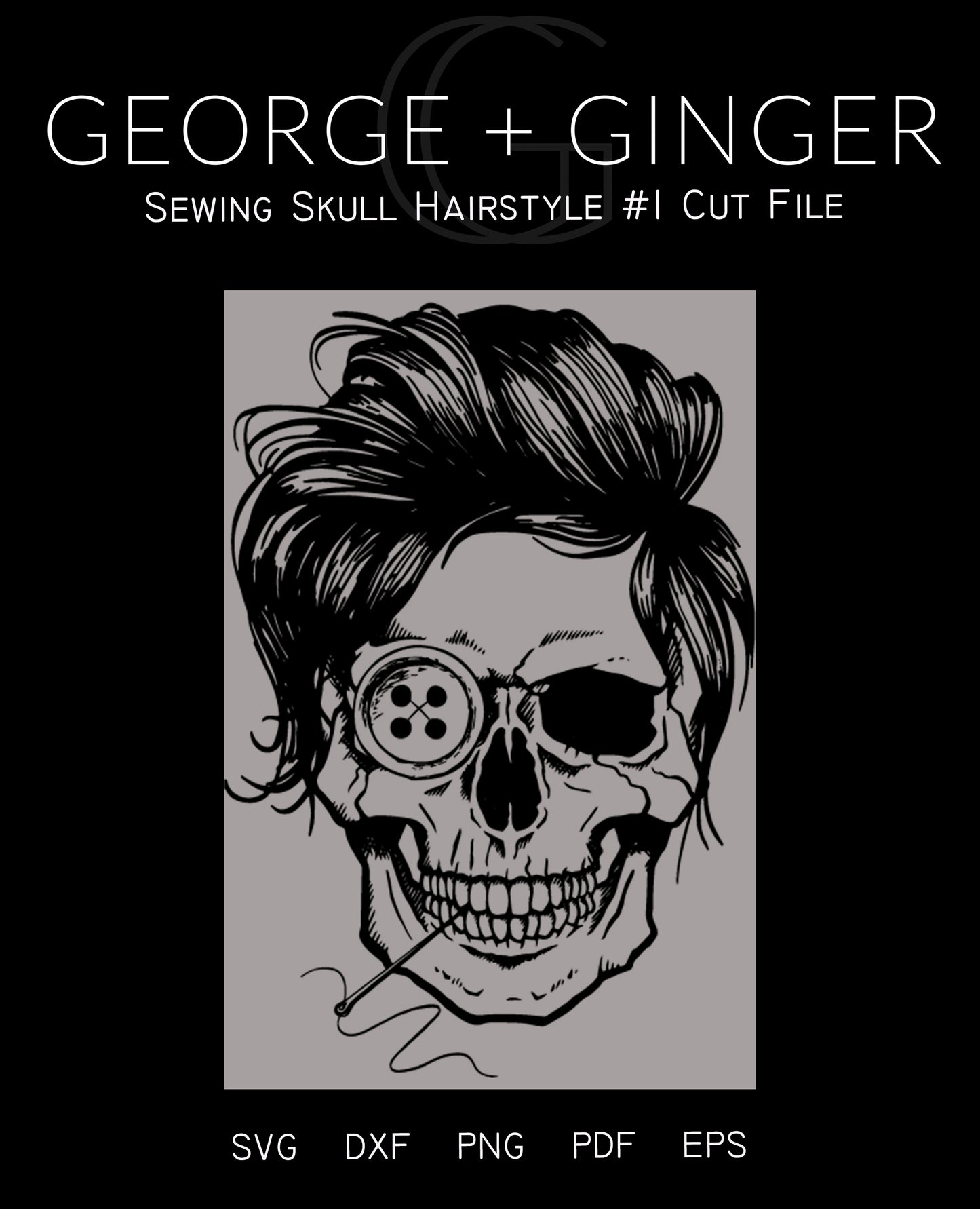 Sewing Skull (Full Set Bundle) Digital Cut File