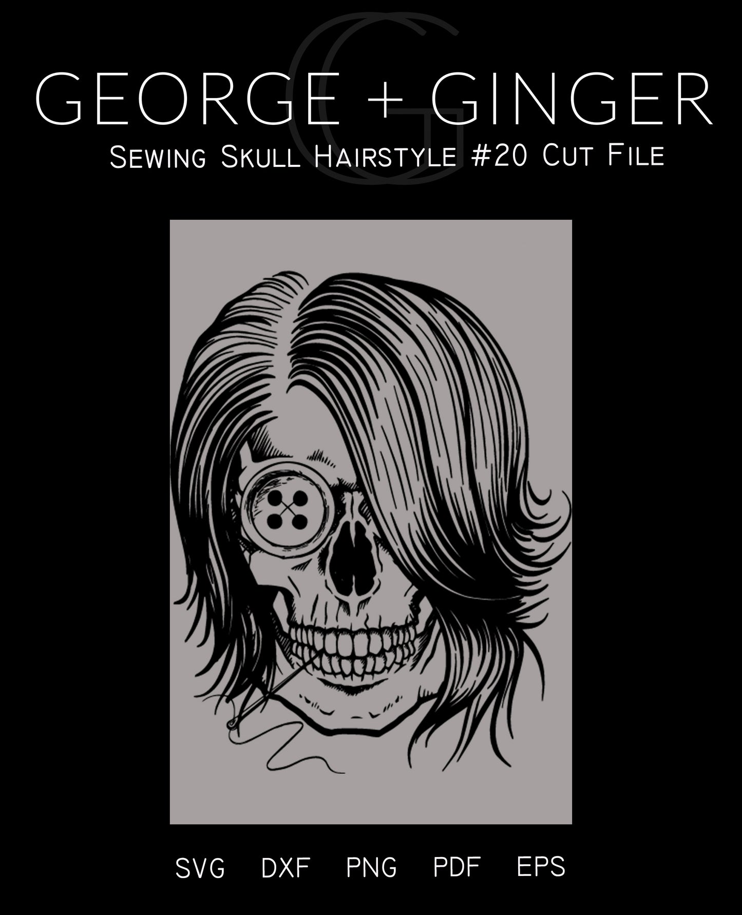 Sewing Skull (Full Set Bundle) Digital Cut File