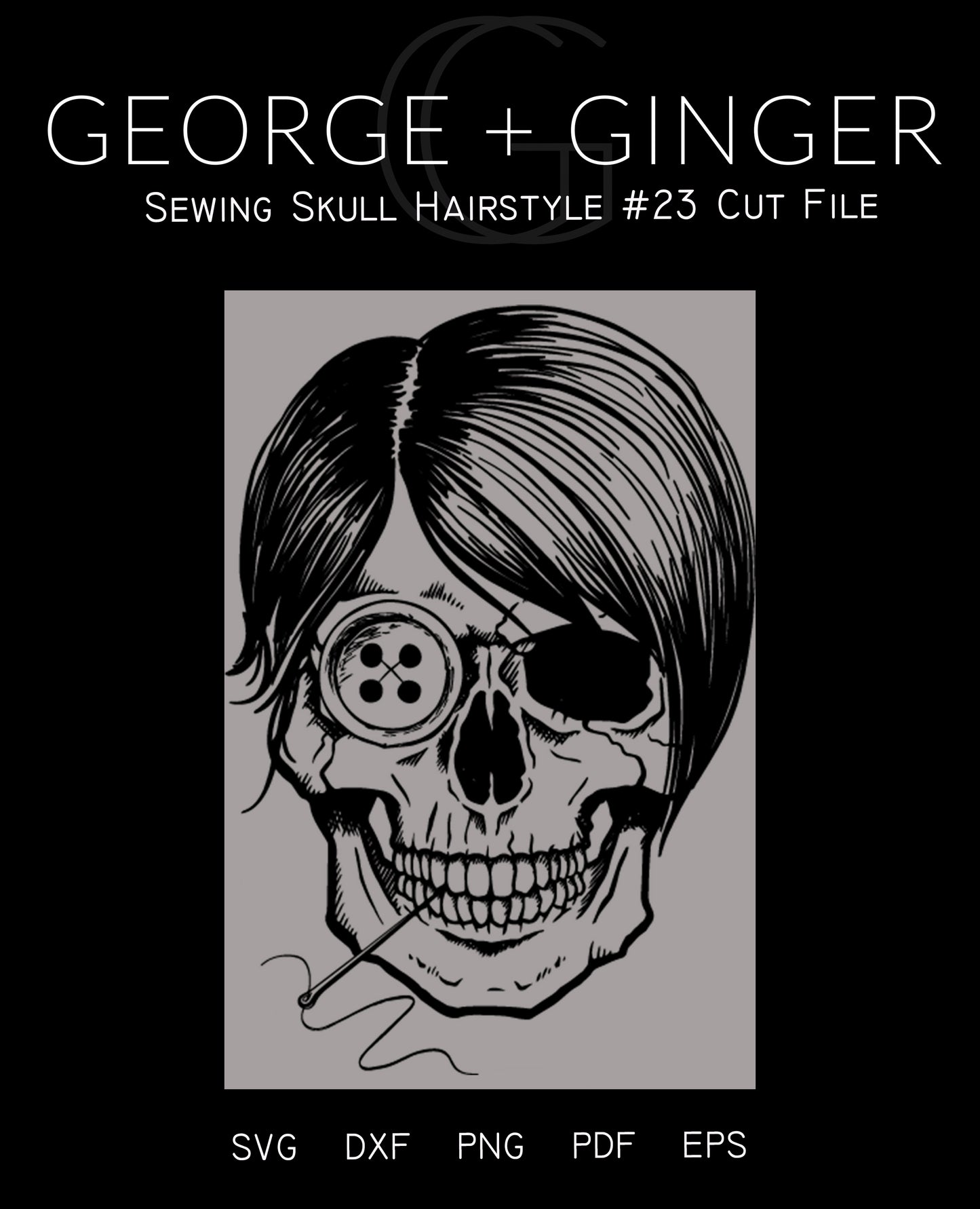 Sewing Skull (Full Set Bundle) Digital Cut File