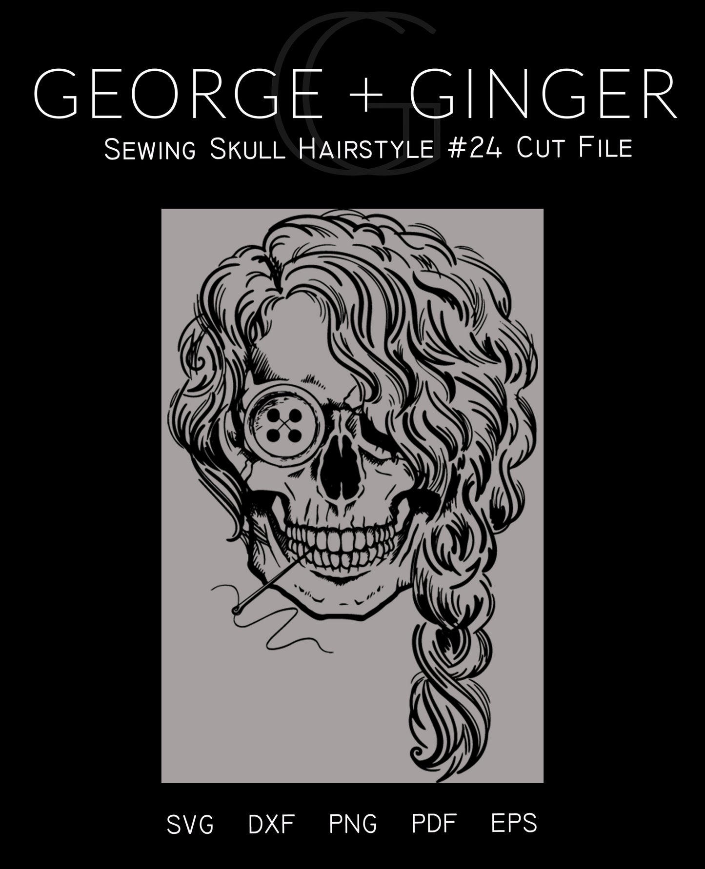 Sewing Skull (Full Set Bundle) Digital Cut File