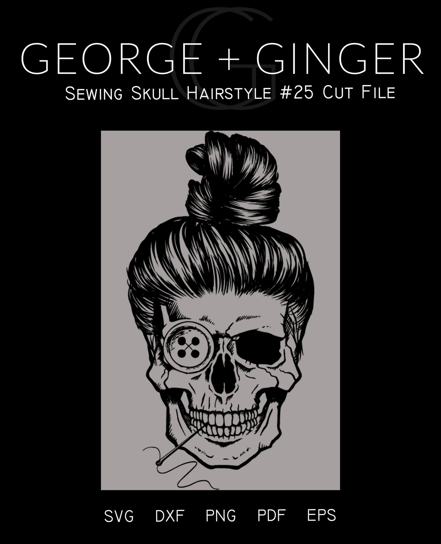 Sewing Skull (Full Set Bundle) Digital Cut File