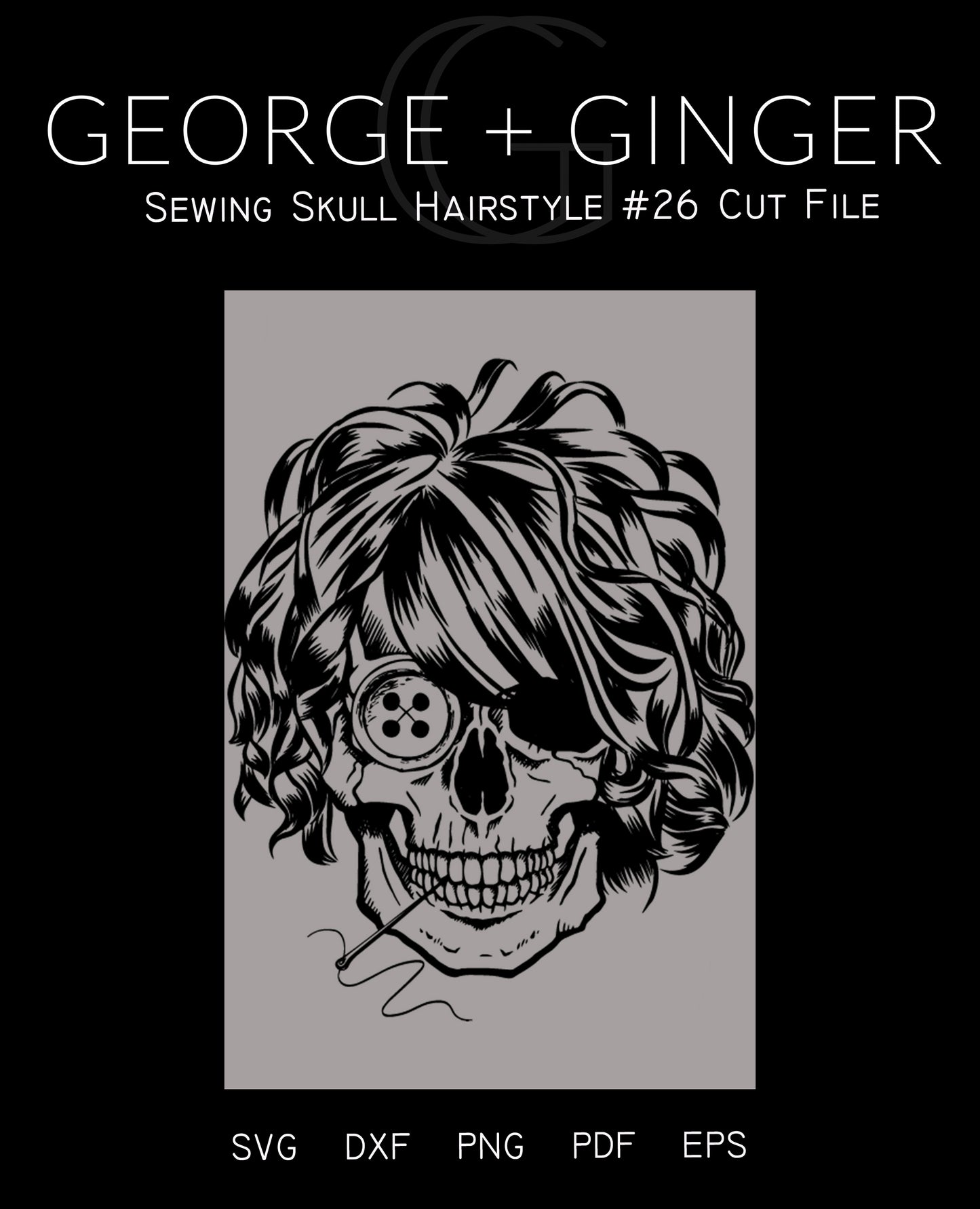 Sewing Skull (Full Set Bundle) Digital Cut File