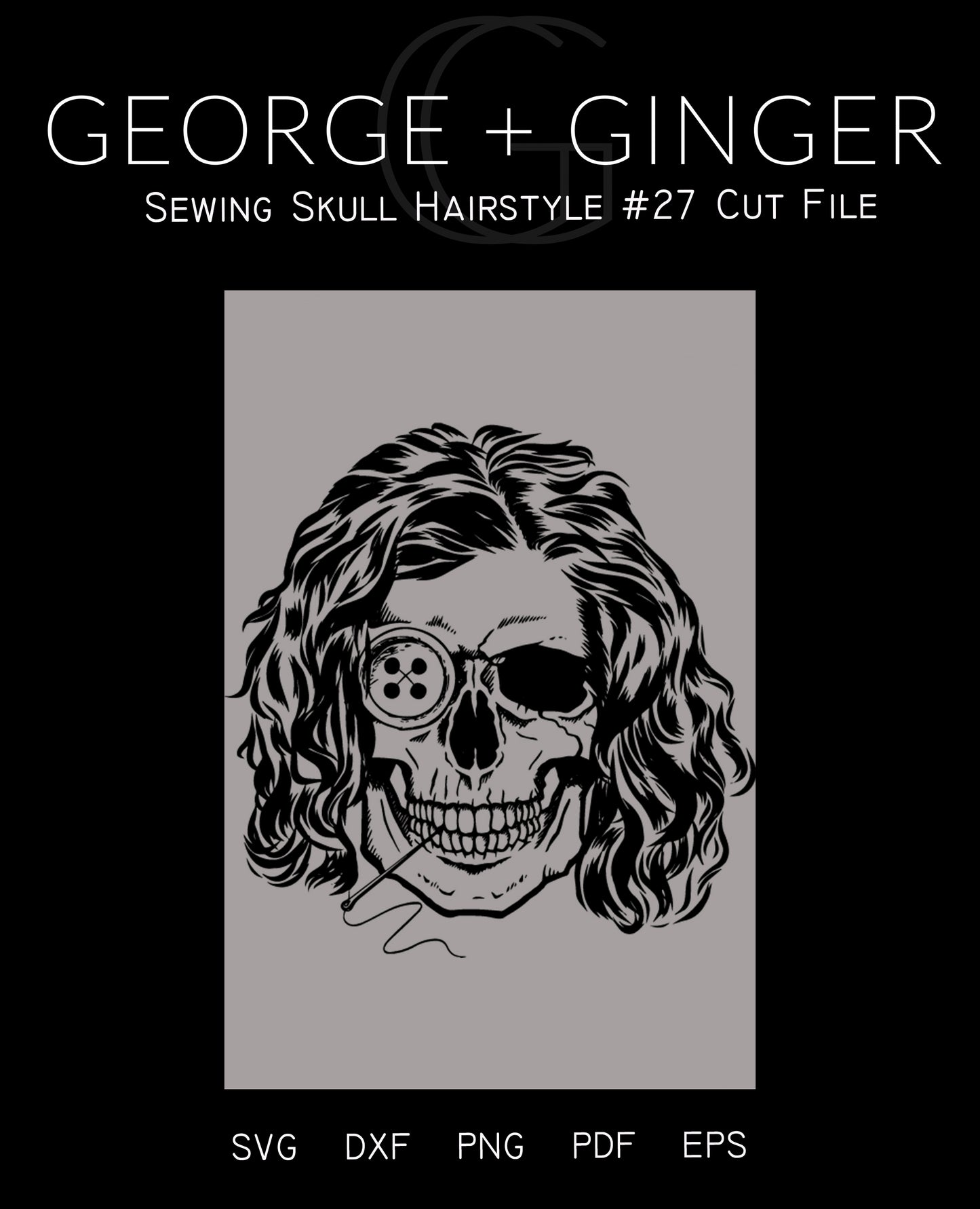 Sewing Skull (Full Set Bundle) Digital Cut File