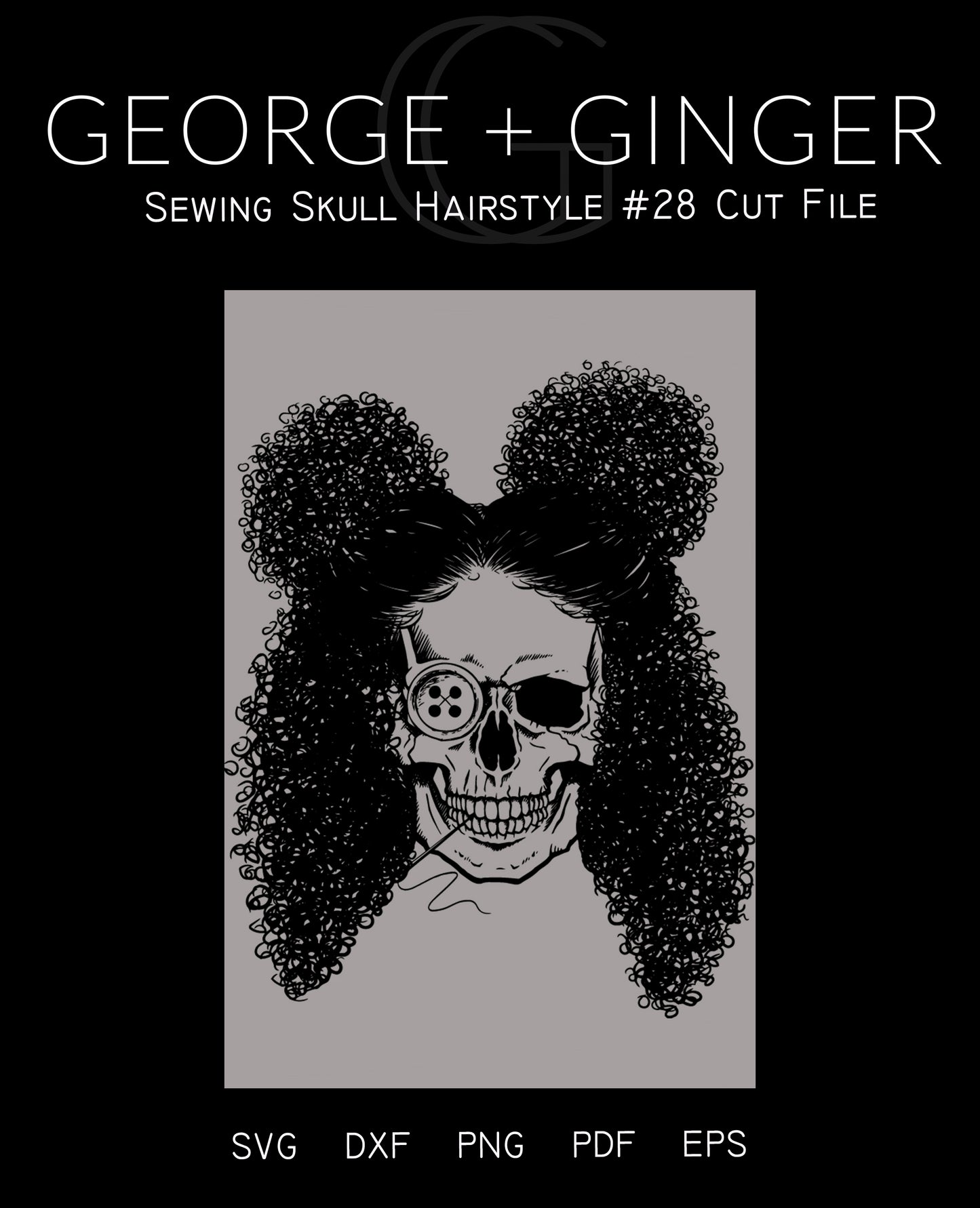 Sewing Skull (Full Set Bundle) Digital Cut File