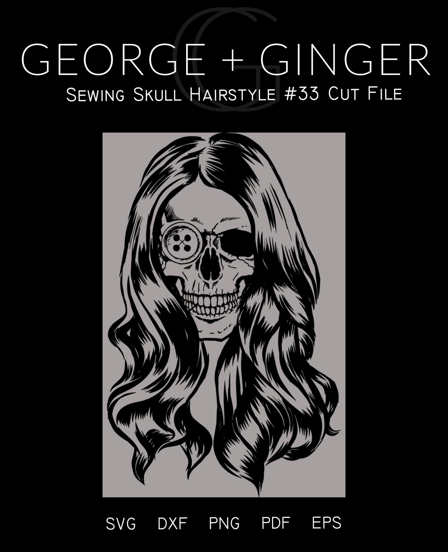 Sewing Skull (Full Set Bundle) Digital Cut File