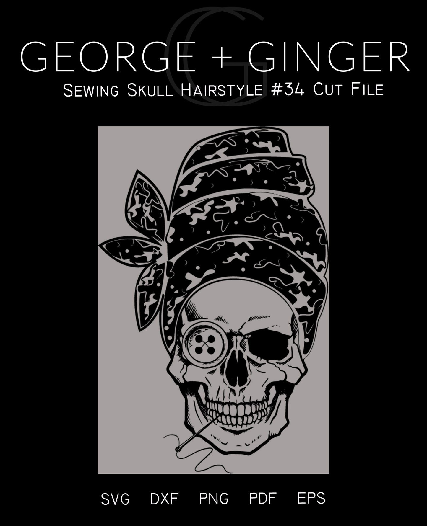 Sewing Skull (Full Set Bundle) Digital Cut File