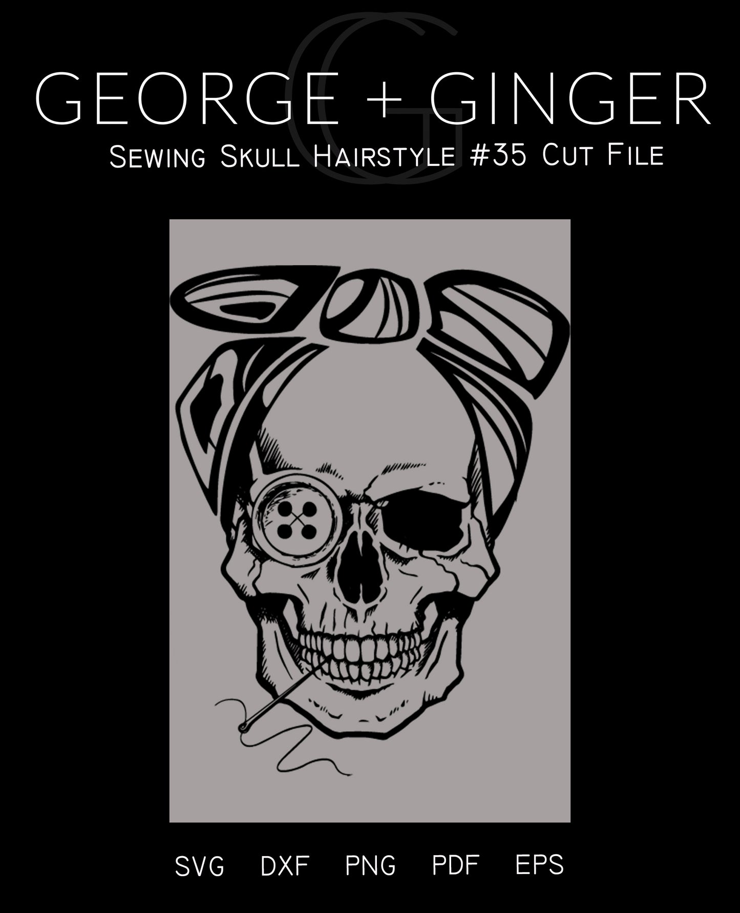 Sewing Skull (Full Set Bundle) Digital Cut File