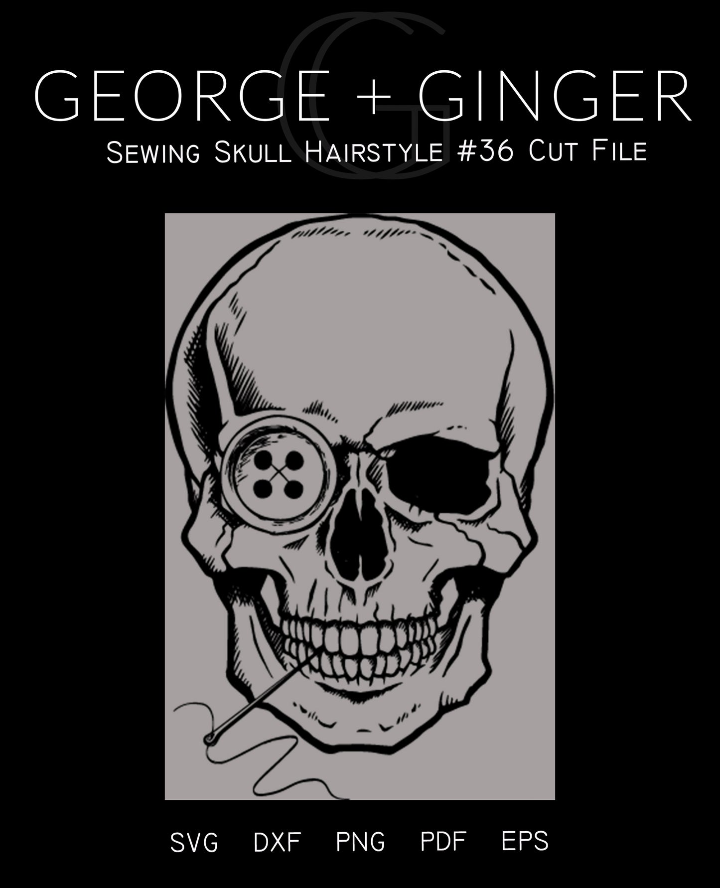 Sewing Skull (Full Set Bundle) Digital Cut File