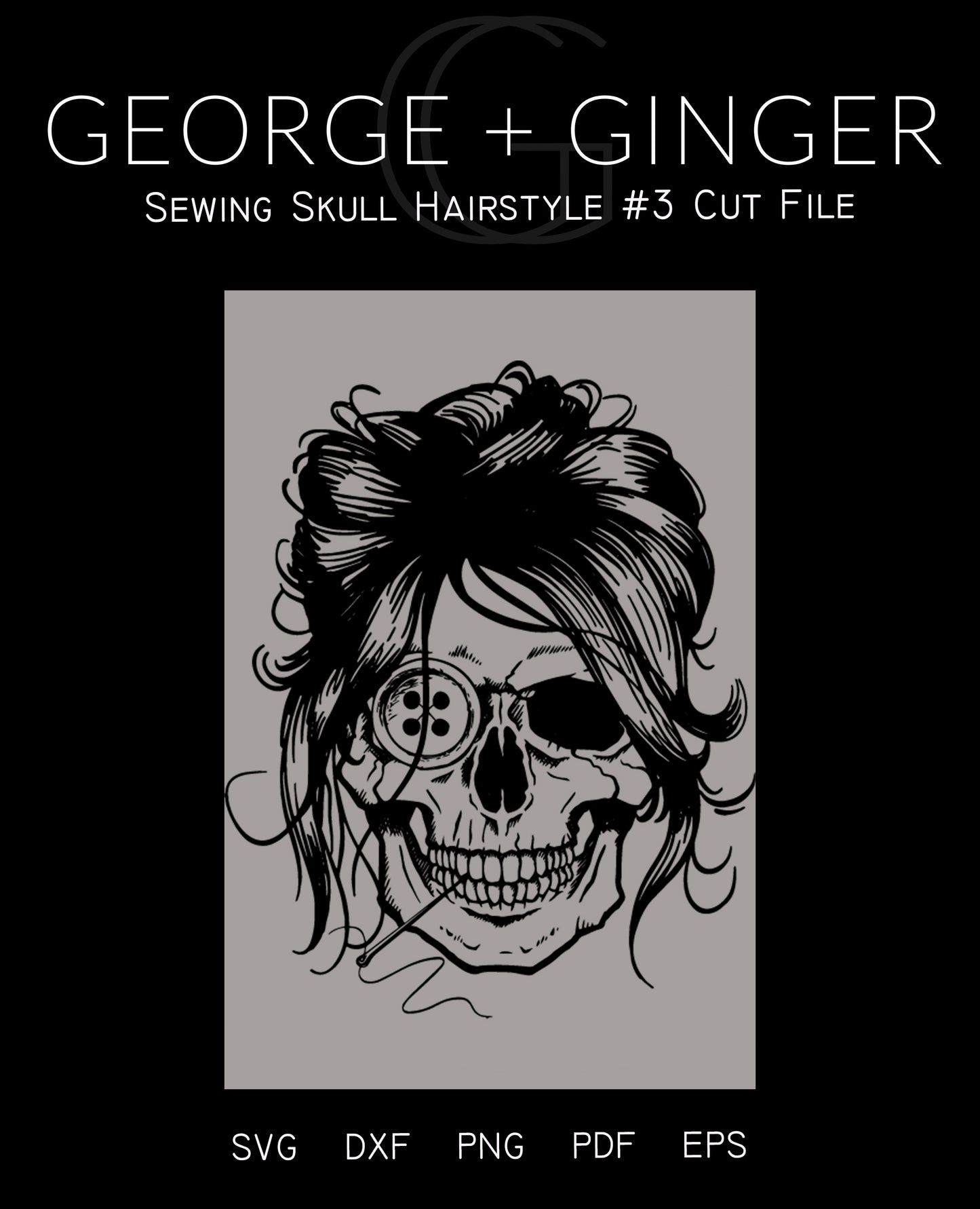 Sewing Skull (Full Set Bundle) Digital Cut File