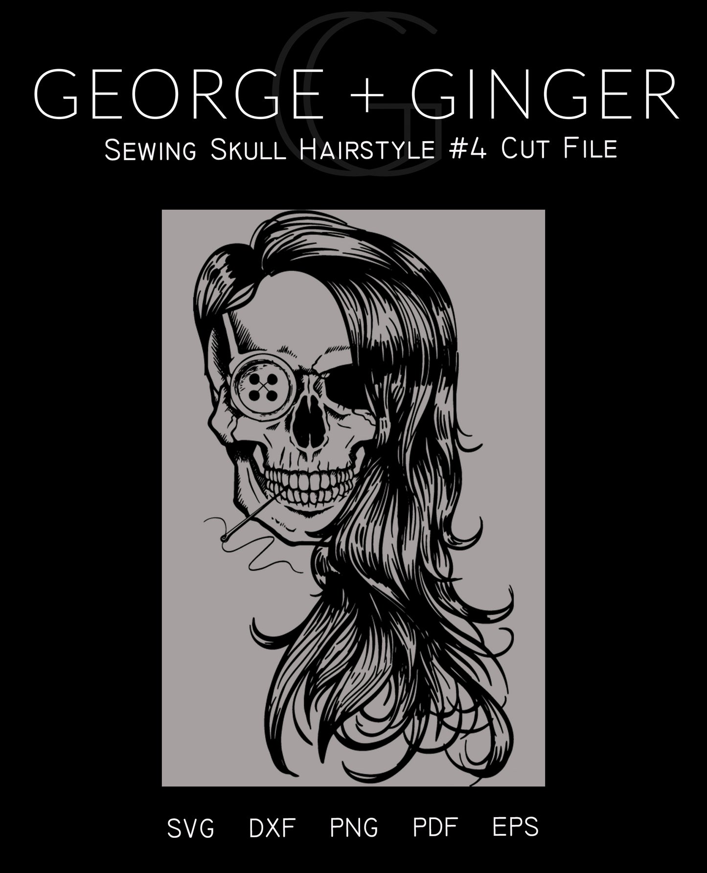 Sewing Skull (Full Set Bundle) Digital Cut File