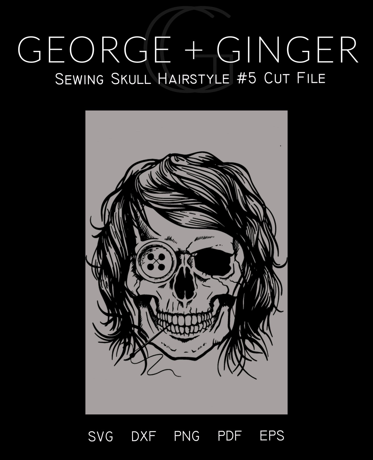 Sewing Skull (Full Set Bundle) Digital Cut File