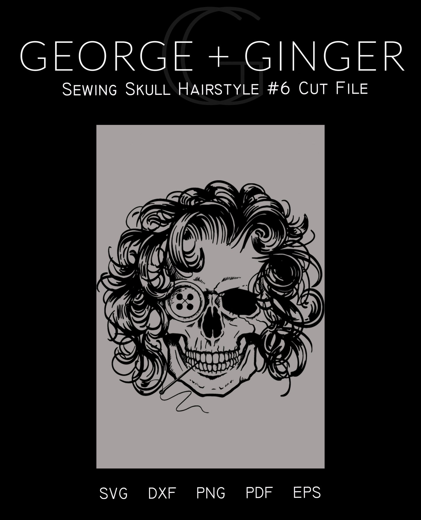 Sewing Skull (Full Set Bundle) Digital Cut File