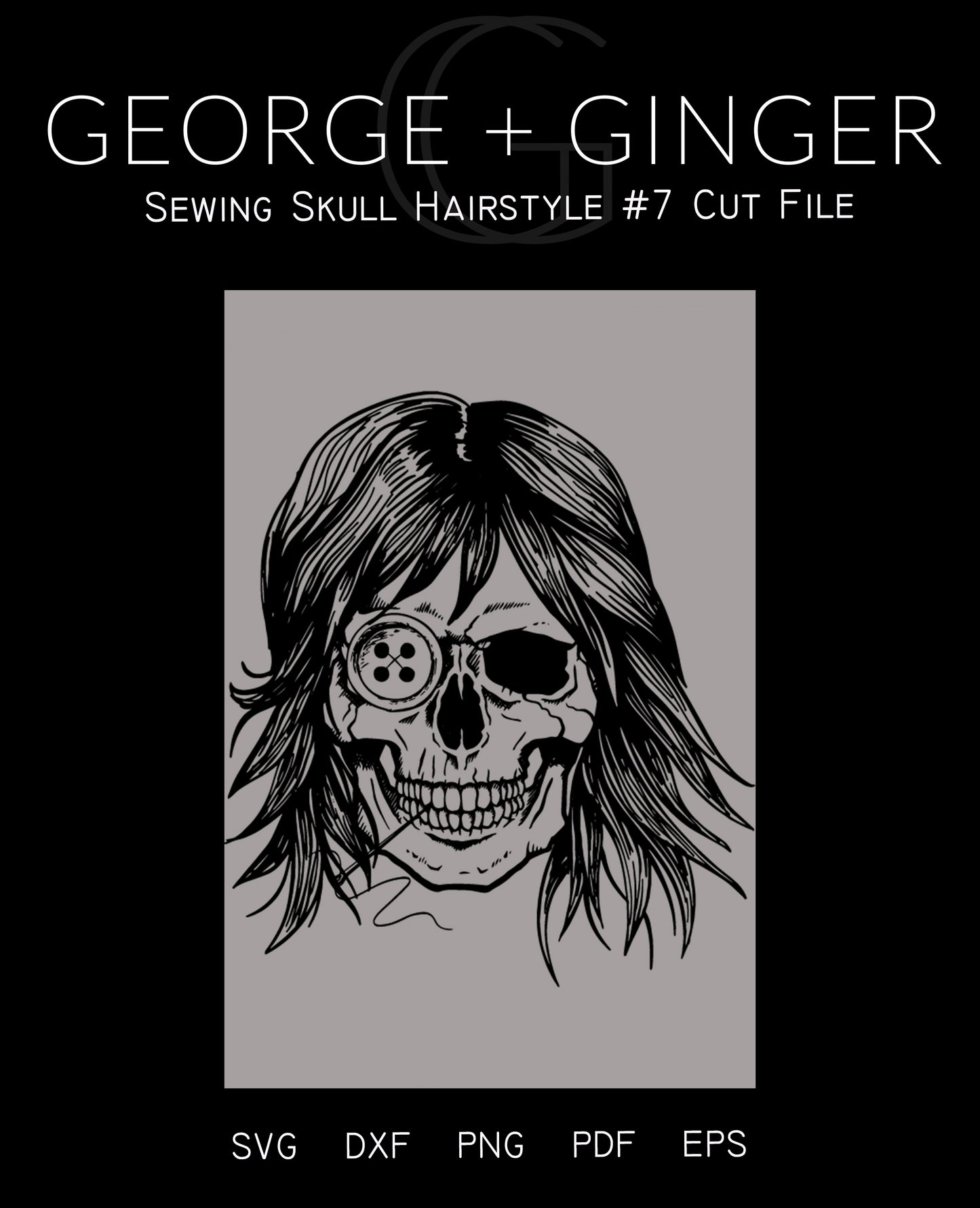 Sewing Skull (Full Set Bundle) Digital Cut File