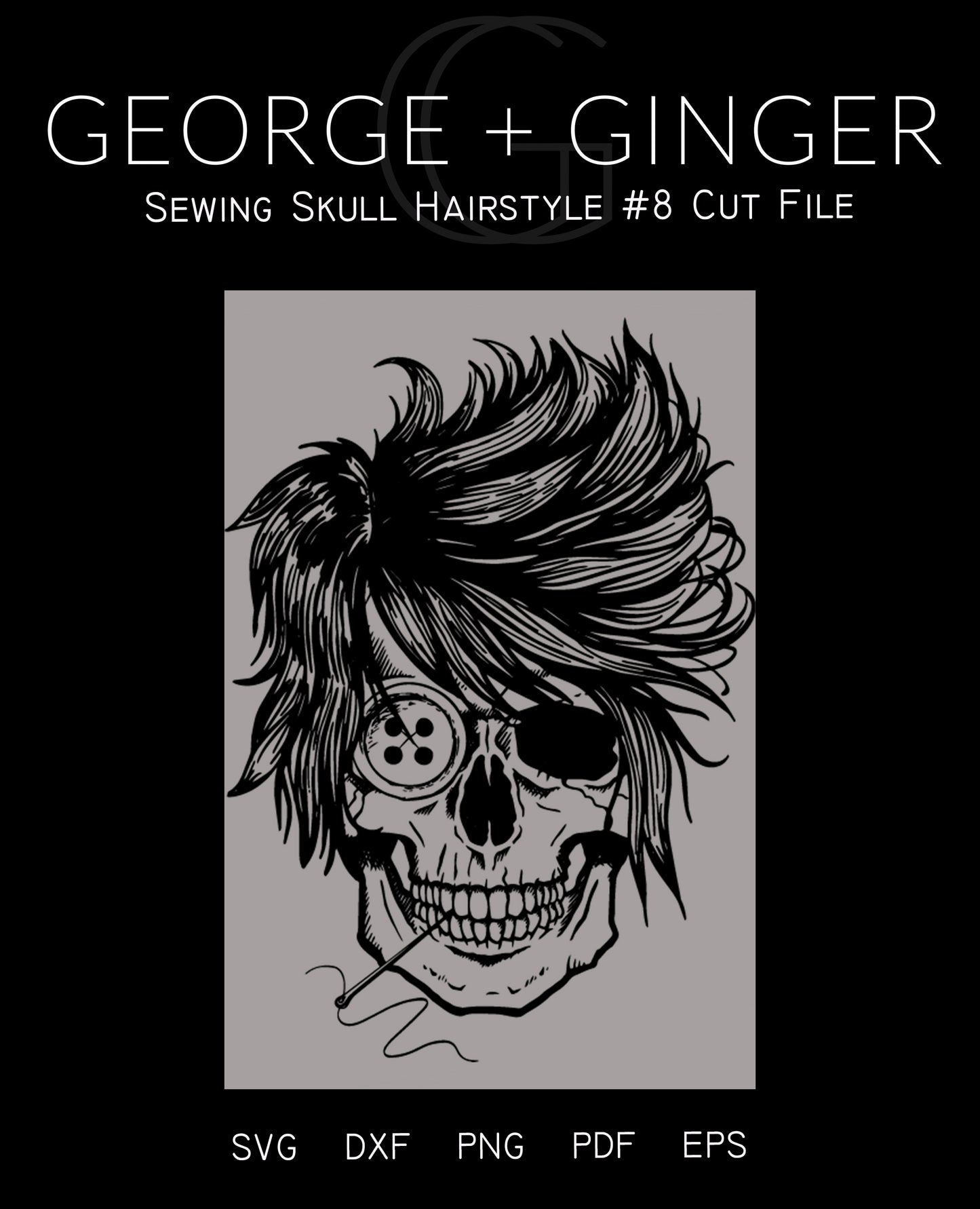 Sewing Skull (Full Set Bundle) Digital Cut File