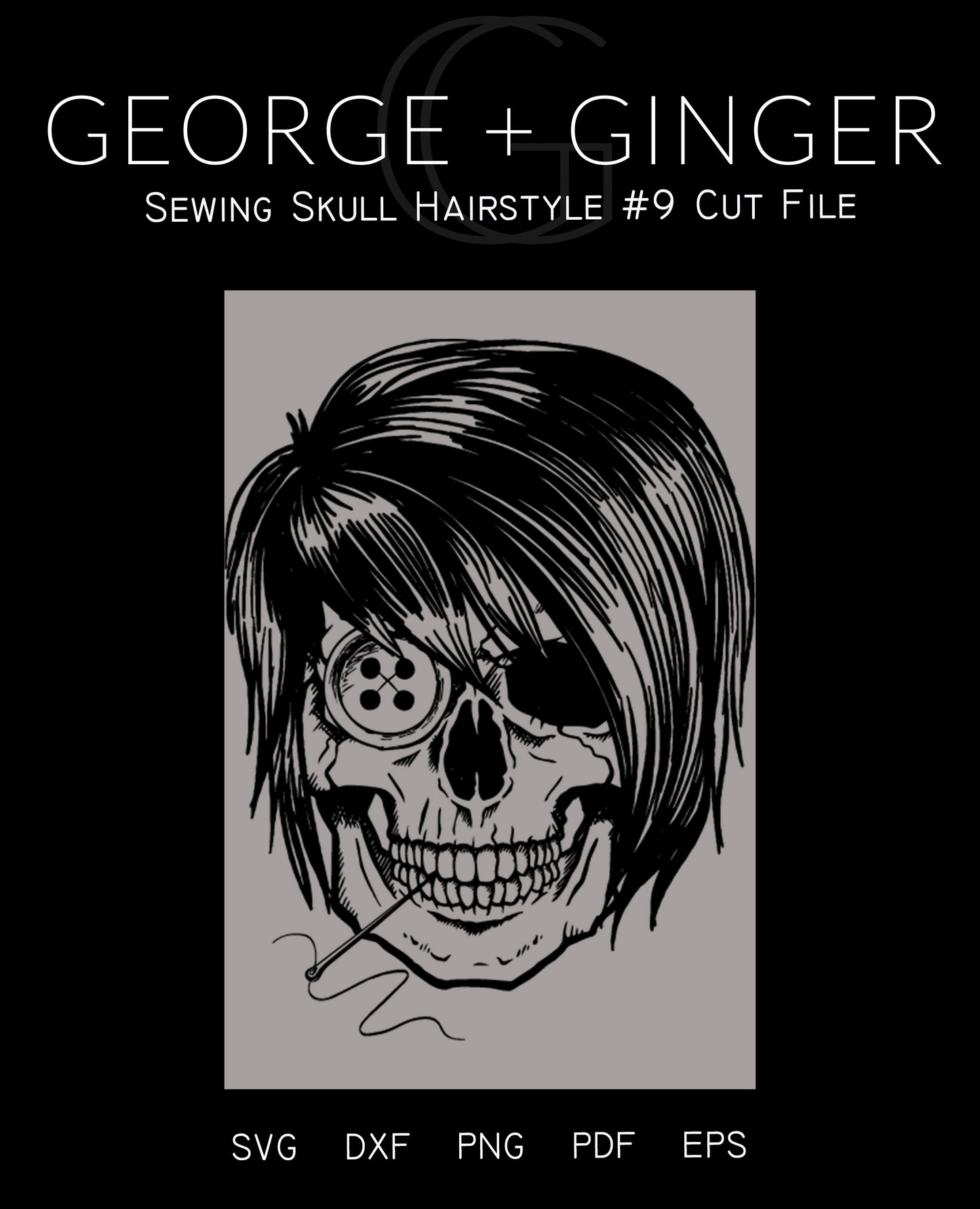 Sewing Skull (Full Set Bundle) Digital Cut File