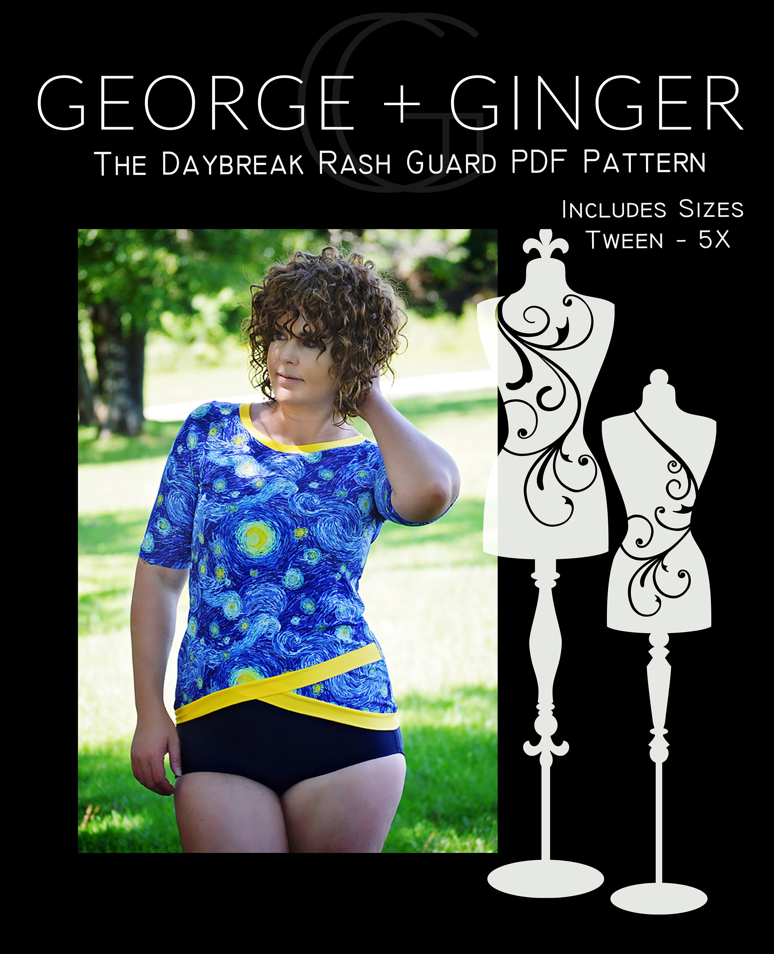 The Daybreak Rash Guard PDF Sewing Pattern – George And Ginger