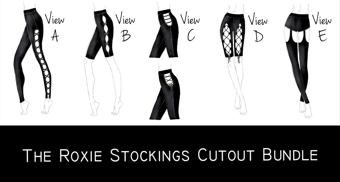 The Roxie Stockings Cutout Bundle PDF Sewing Pattern