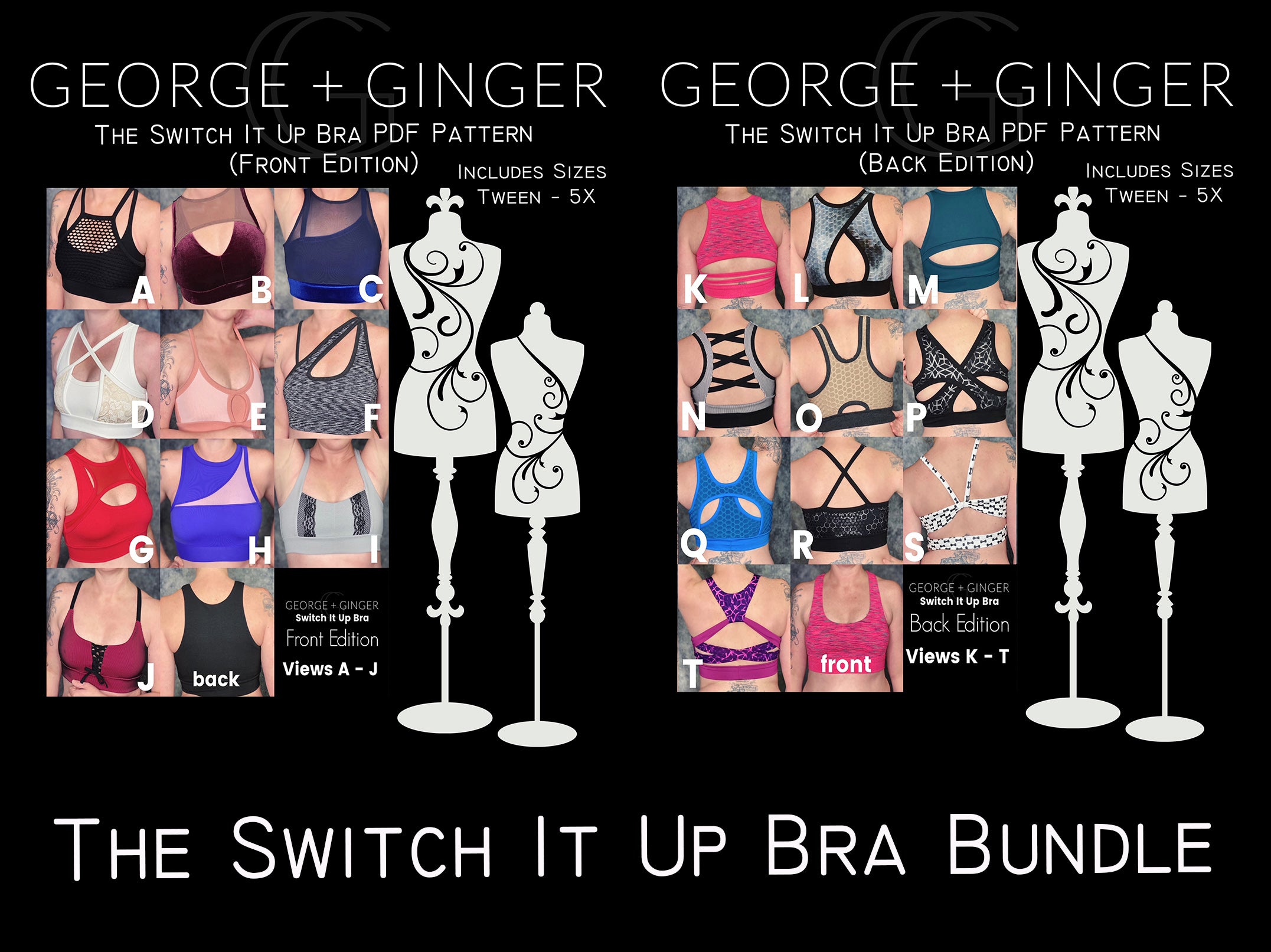 The Sum It Up Bra (Front Edition) PDF Sewing Pattern – George And