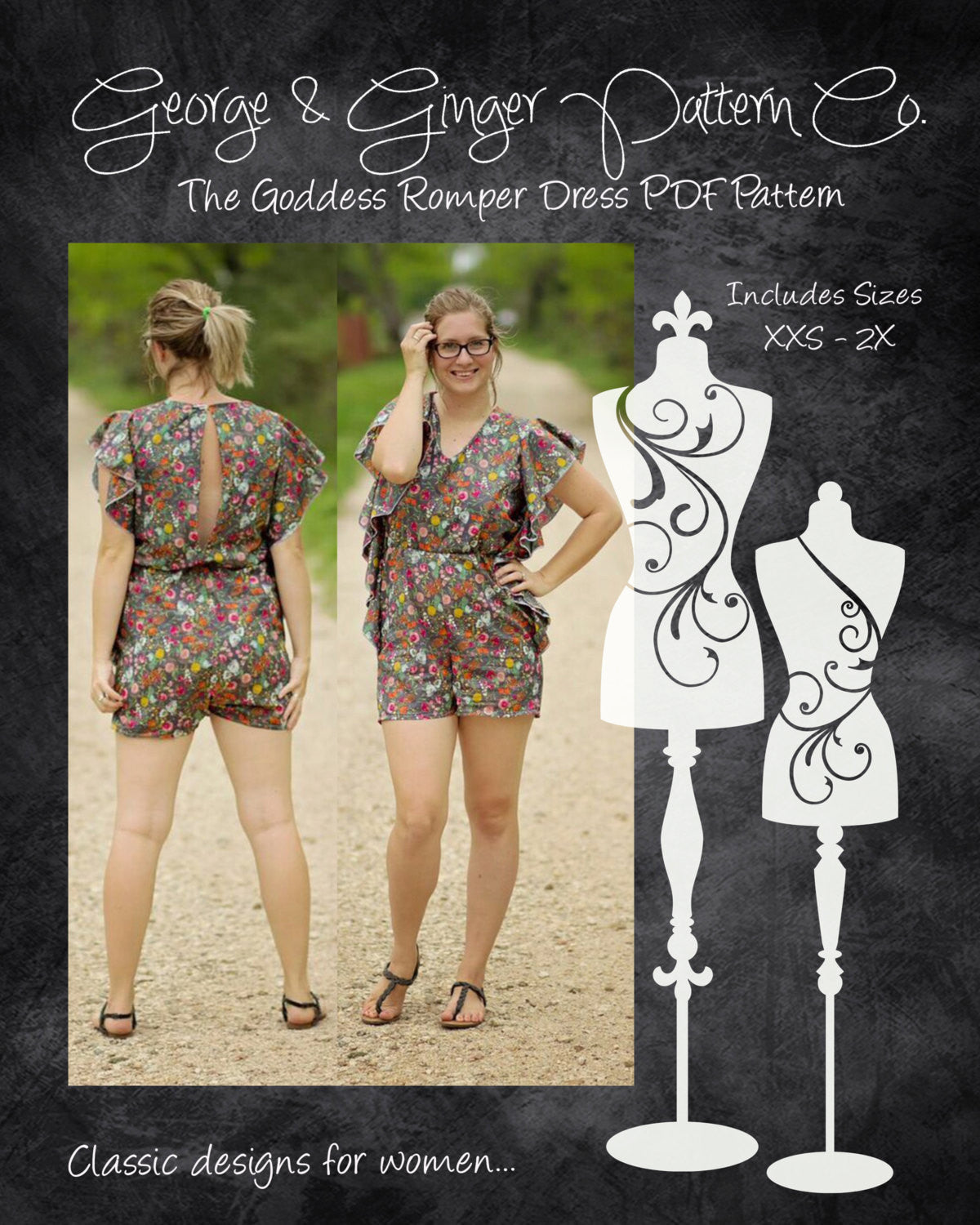 The Goddess Romper Dress PDF Sewing Pattern