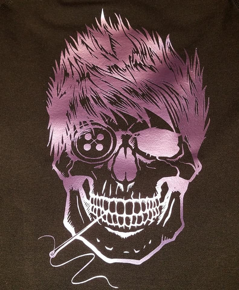 Sewing Skull (Hairstyle #19) Digital Cut File