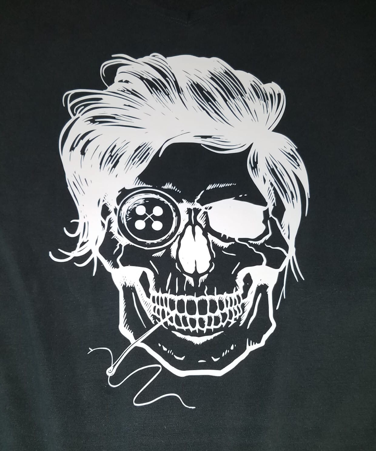 Sewing Skull (Hairstyle #1) Digital Cut File