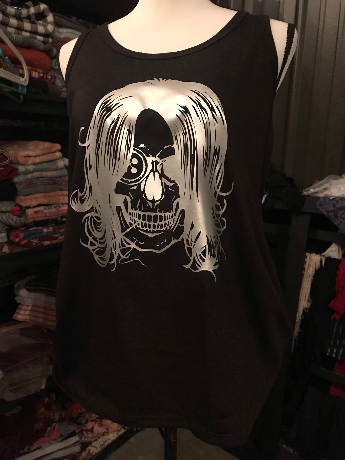 Sewing Skull (Hairstyle #15) Digital Cut File