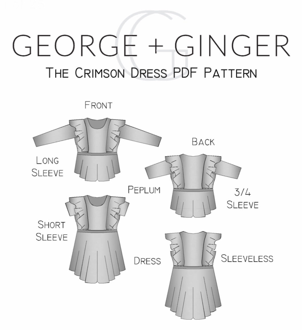 The Crimson Dress PDF Sewing Pattern