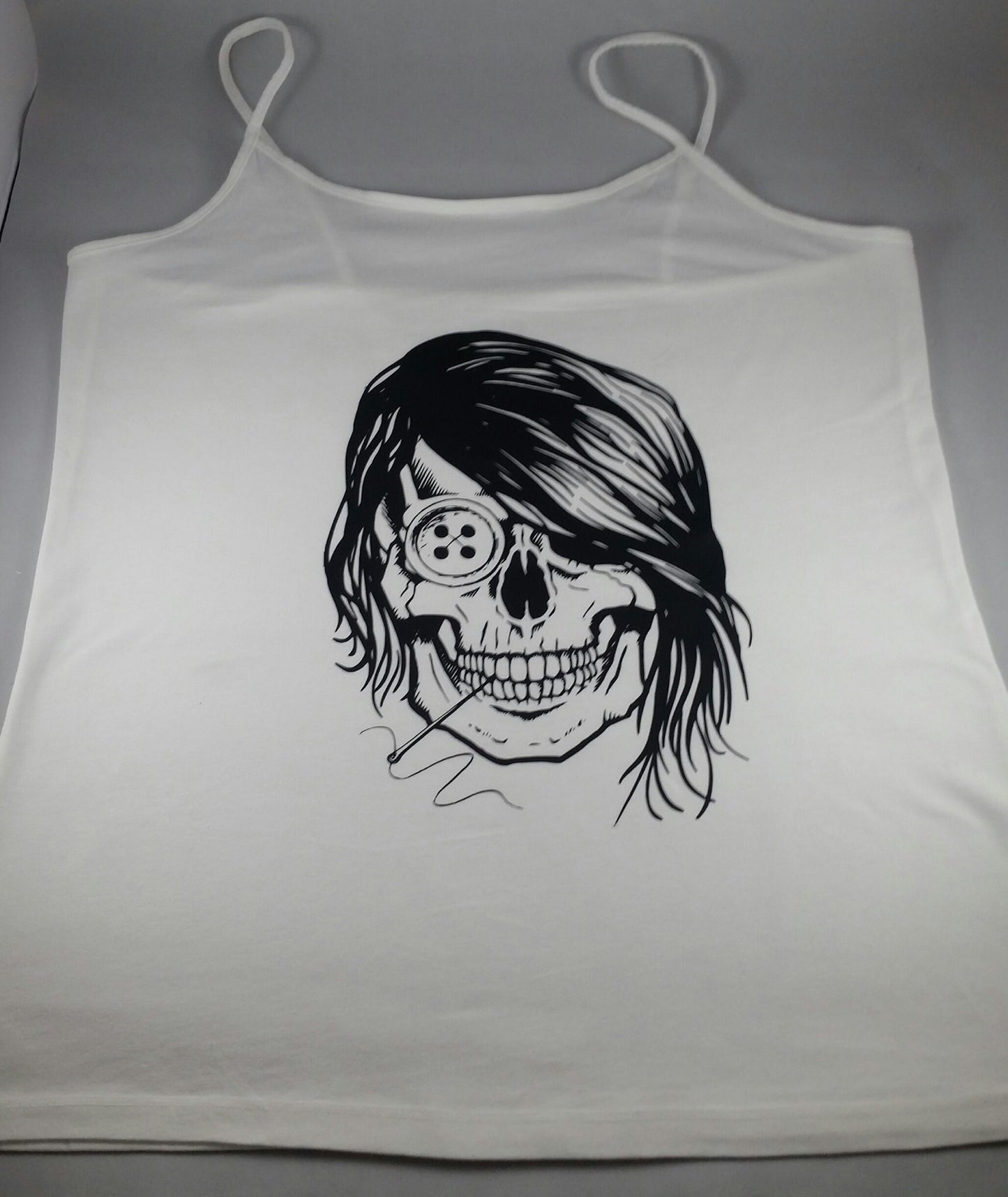 Sewing Skull (Hairstyle #12) Digital Cut File