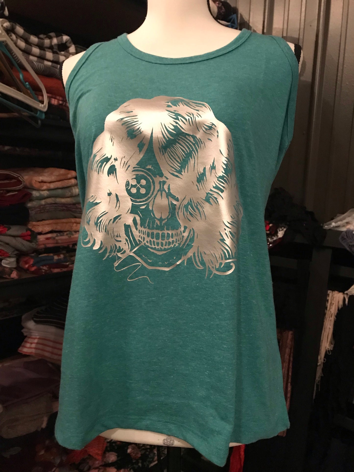Sewing Skull (Hairstyle #2) Digital Cut File