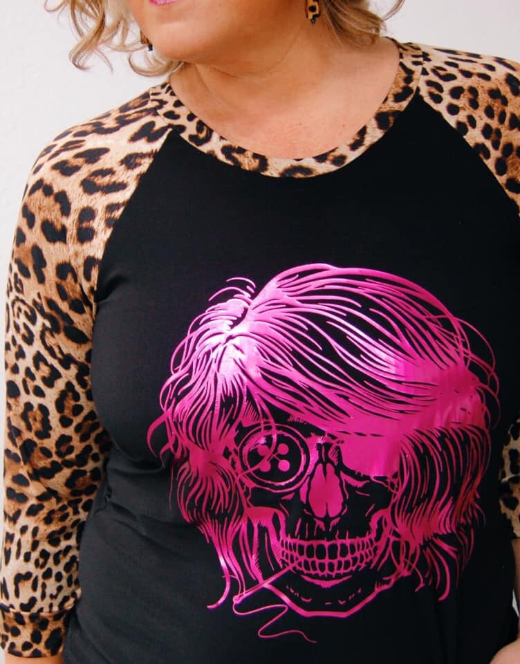Sewing Skull (Hairstyle #11) Digital Cut File