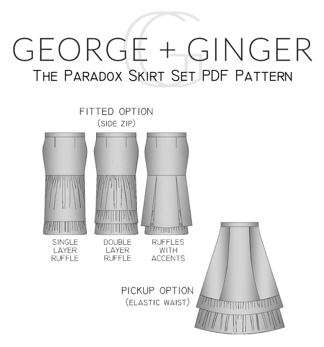 The Paradox Skirt Set PDF Sewing Pattern