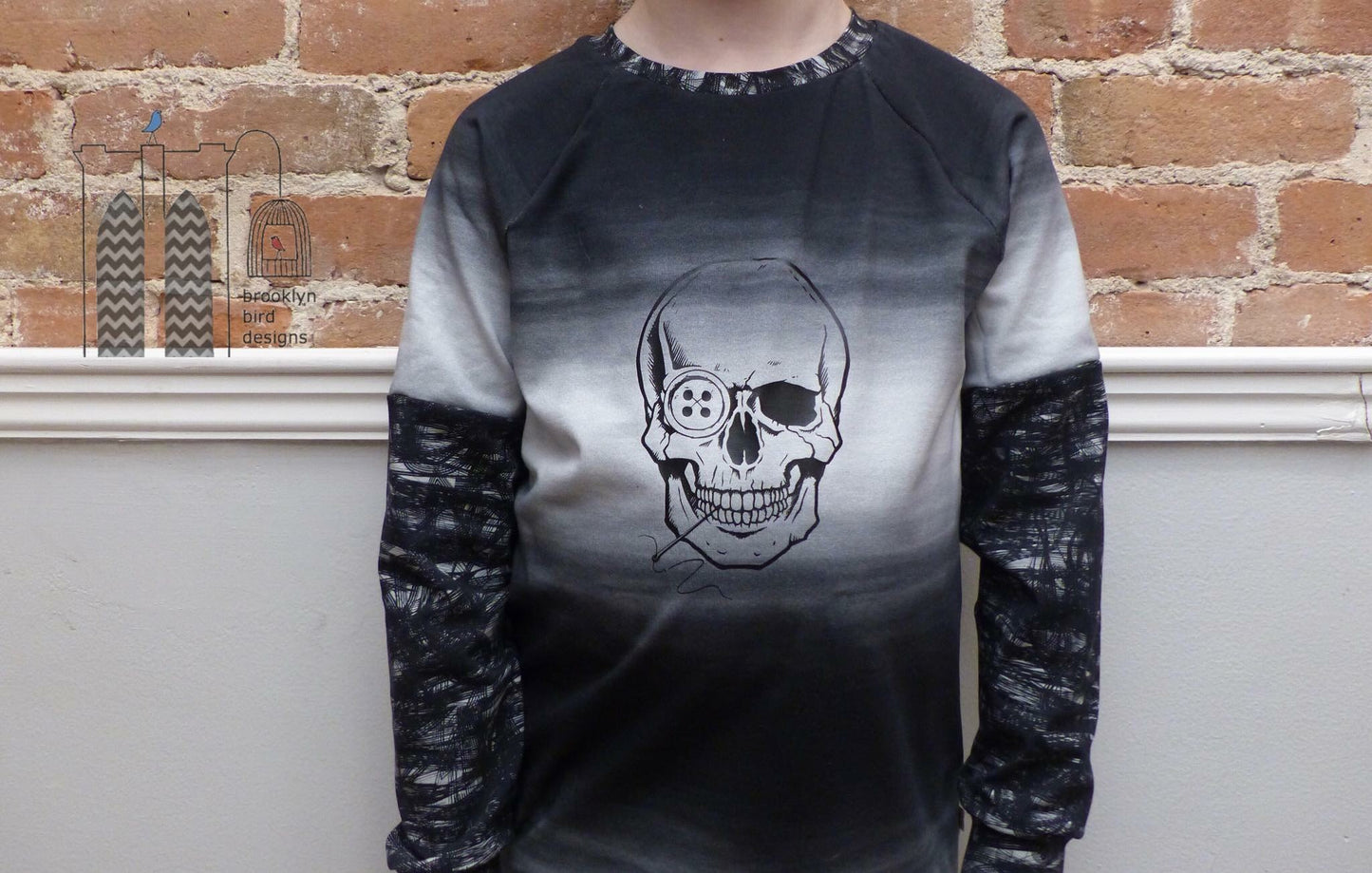 Sewing Skull (Hairstyle #36) Digital Cut File