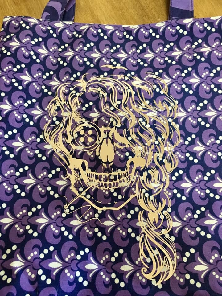 Sewing Skull (Hairstyle #24) Digital Cut File