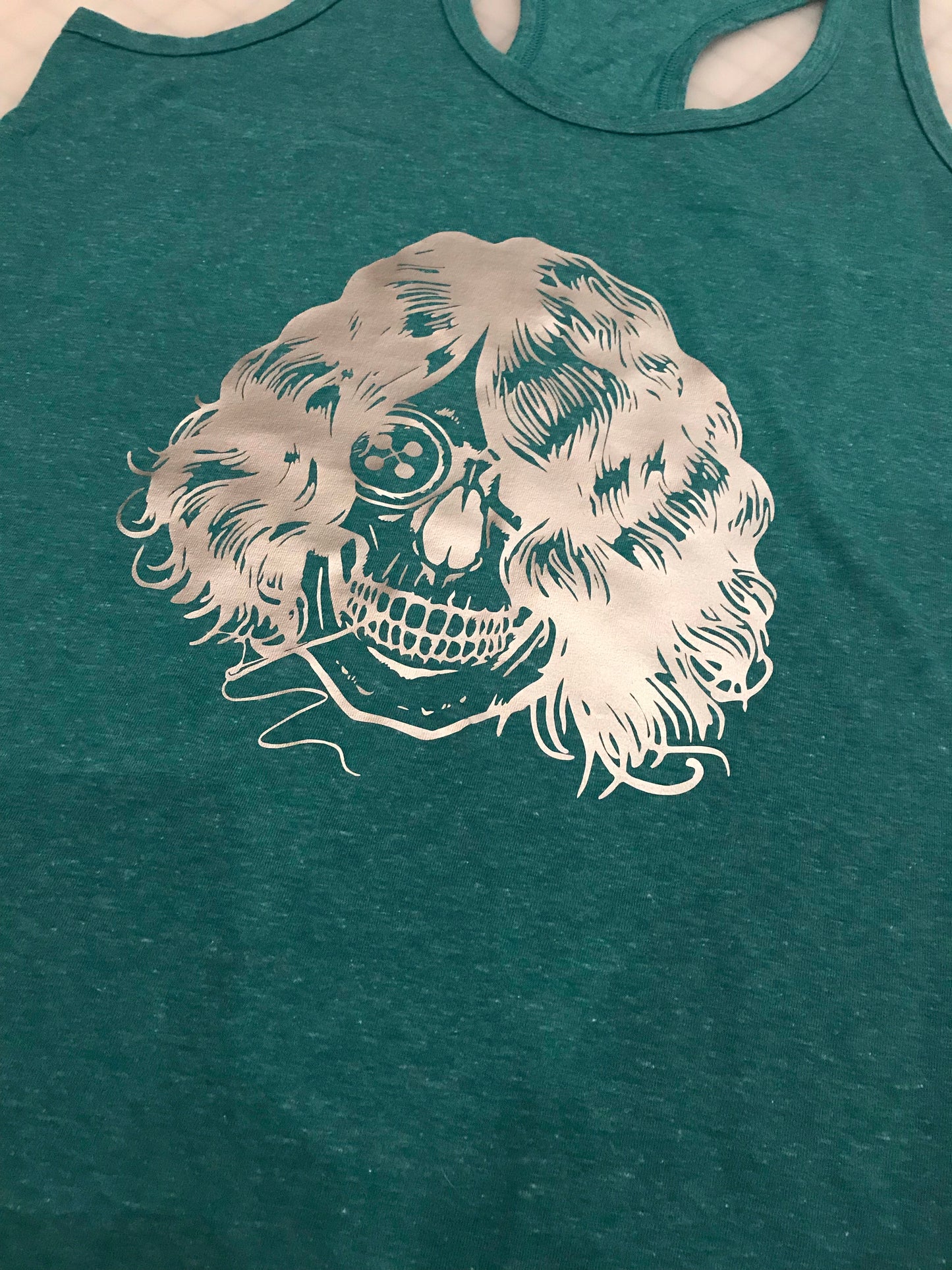Sewing Skull (Hairstyle #2) Digital Cut File