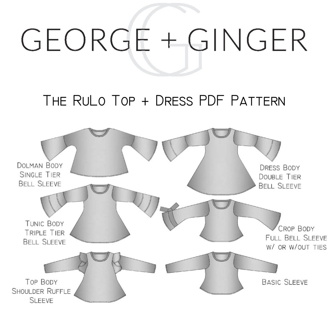 The RuLo Top and Dress PDF Sewing Pattern