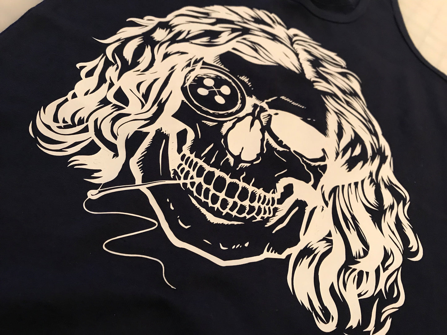 Sewing Skull (Hairstyle #27) Digital Cut File