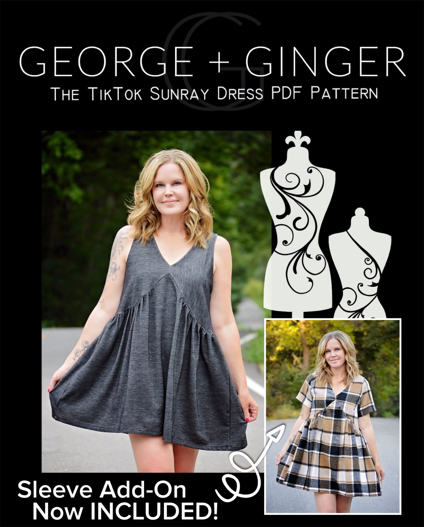 The TikTok Sunray Dress PDF Sewing Pattern