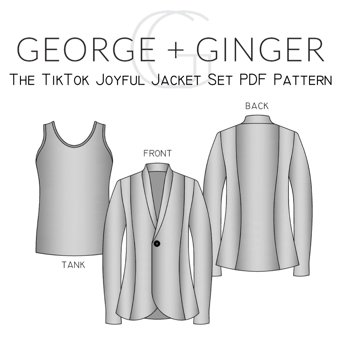 The TikTok Joyful Jacket Set PDF Sewing Pattern