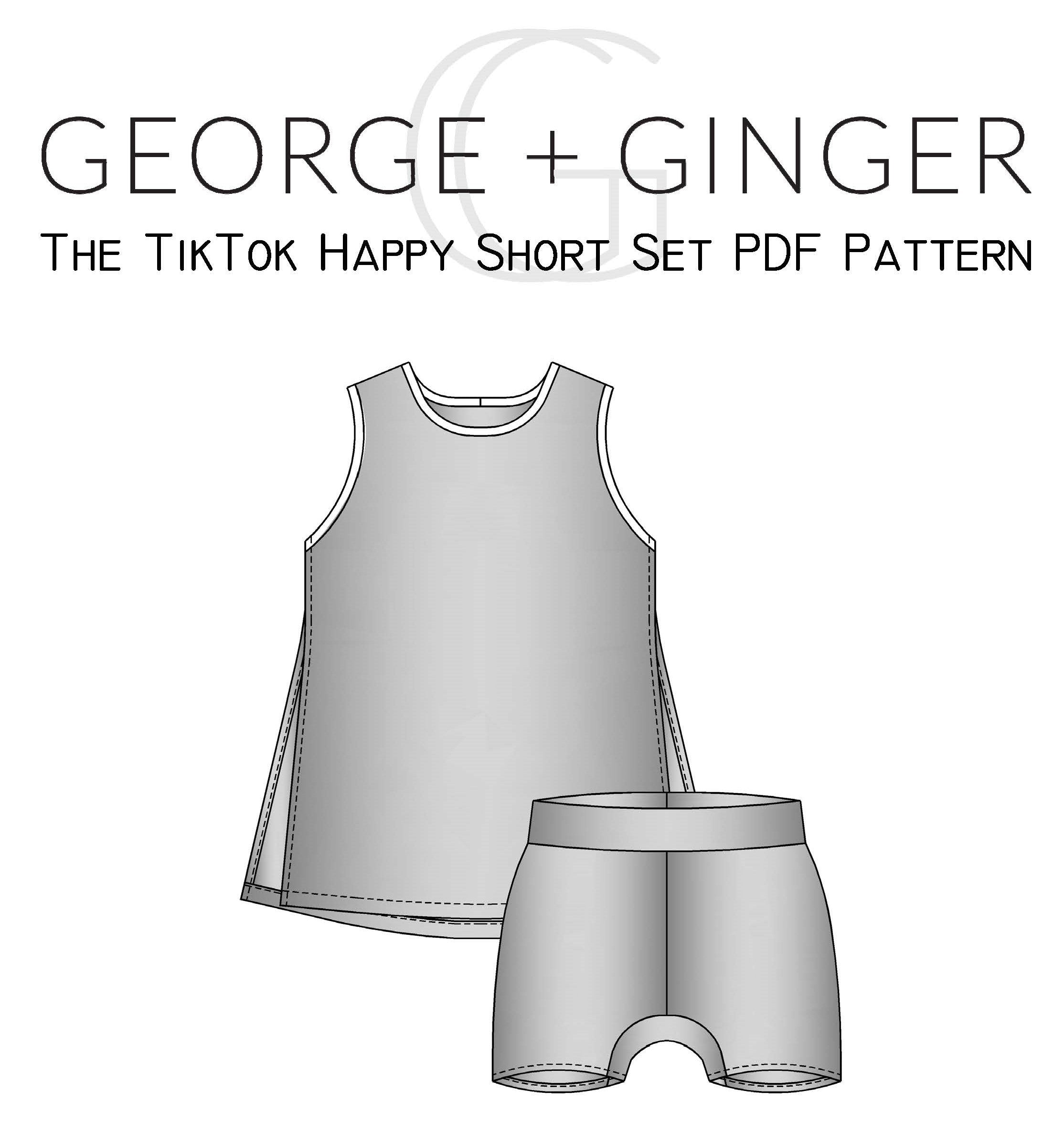 The TikTok Happy Set PDF Sewing Pattern – George And Ginger Patterns